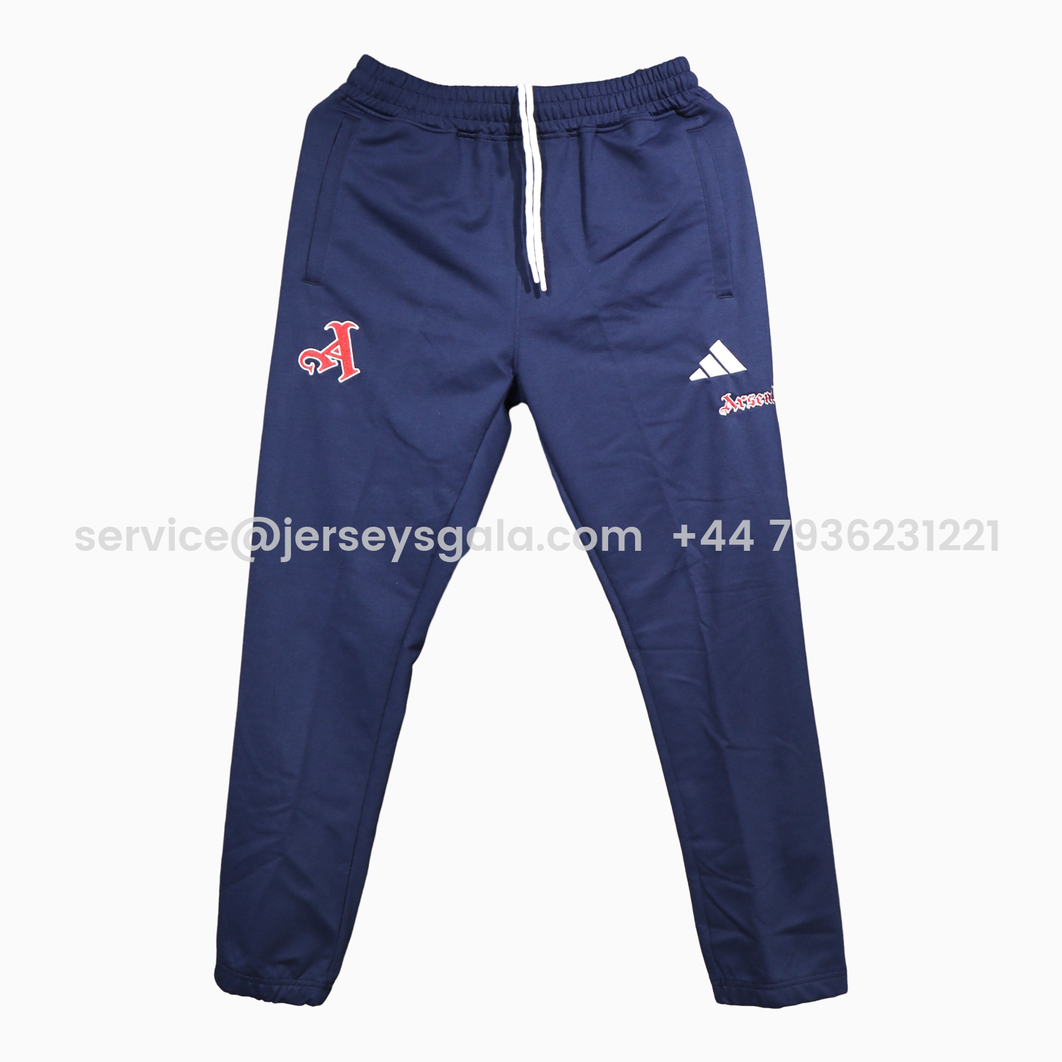 JerseysGala.com | Arsenal 25-26 Pure Color Training Hoodie Set - Deep Blue Hoodie and Deep Blue Pants -Customize Name, Number and Patch | Worldwide Shipping