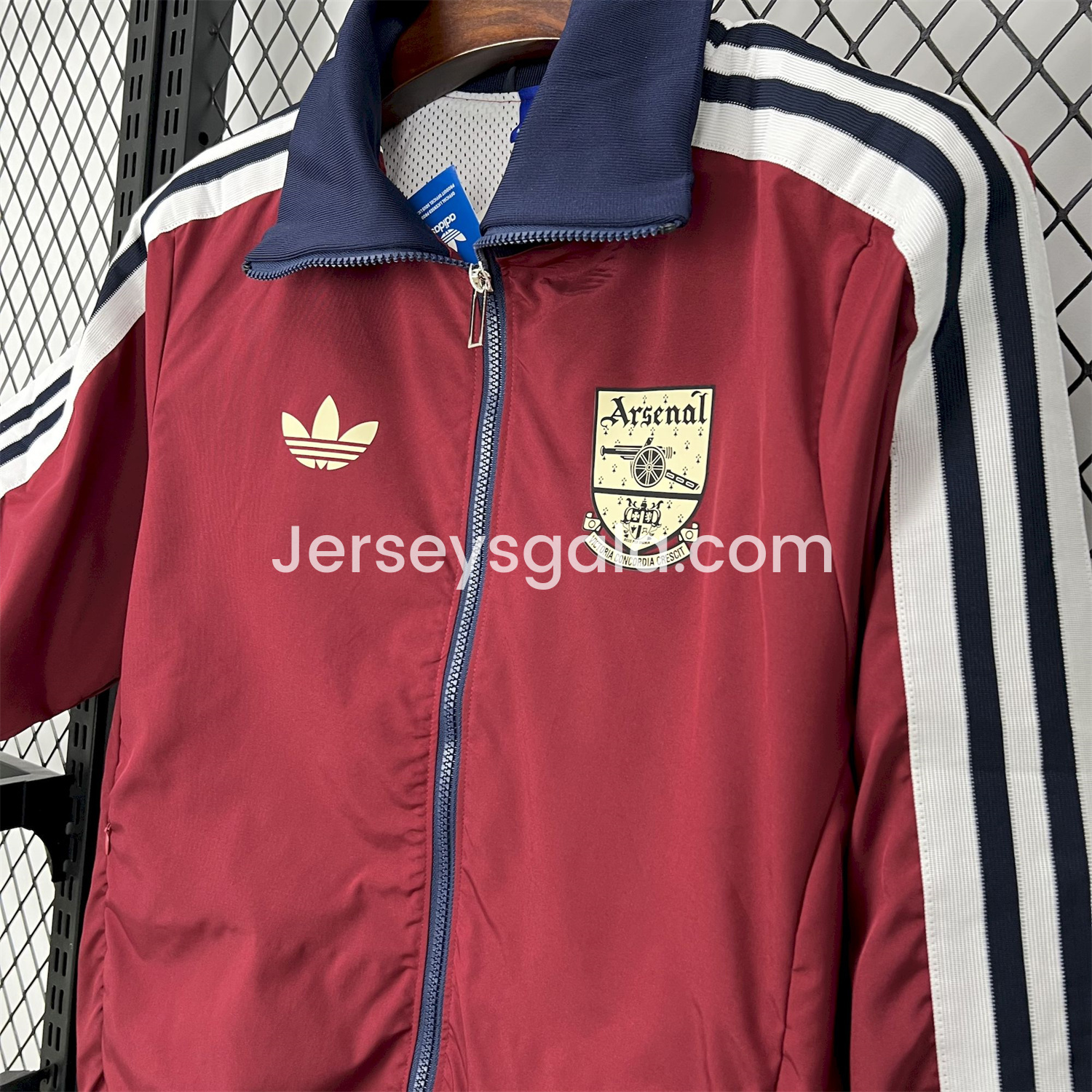 JerseysGala.com | Arsenal 24-25 Player Windbreaker - Deep Red -Customize Name, Number and Patch | Worldwide Shipping