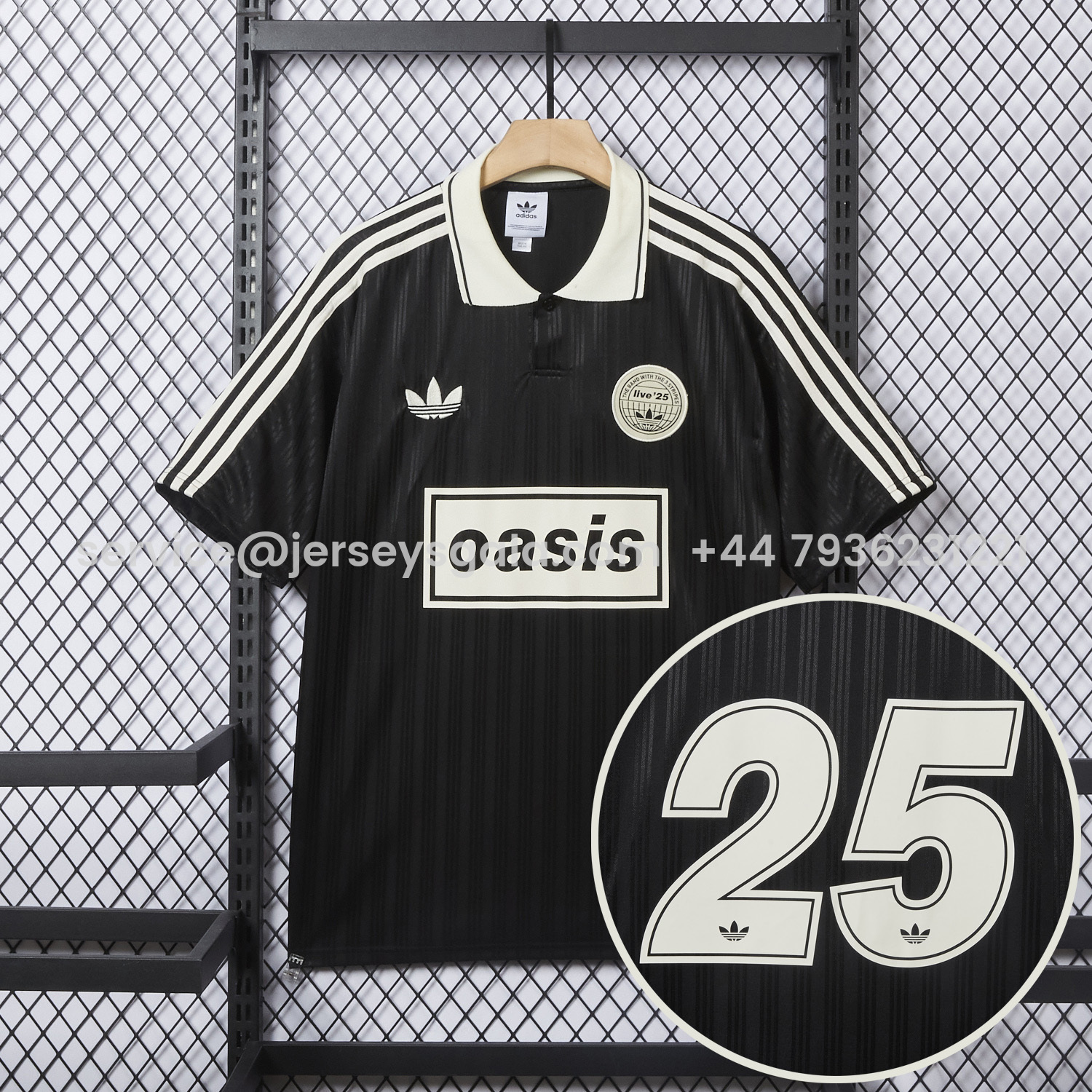 JerseysGala.com | Bohemian 25-26 Oasis Originals Tour Black Jersey With Number 25 - Fans Version -Customize Name, Number and Patch | Worldwide Shipping