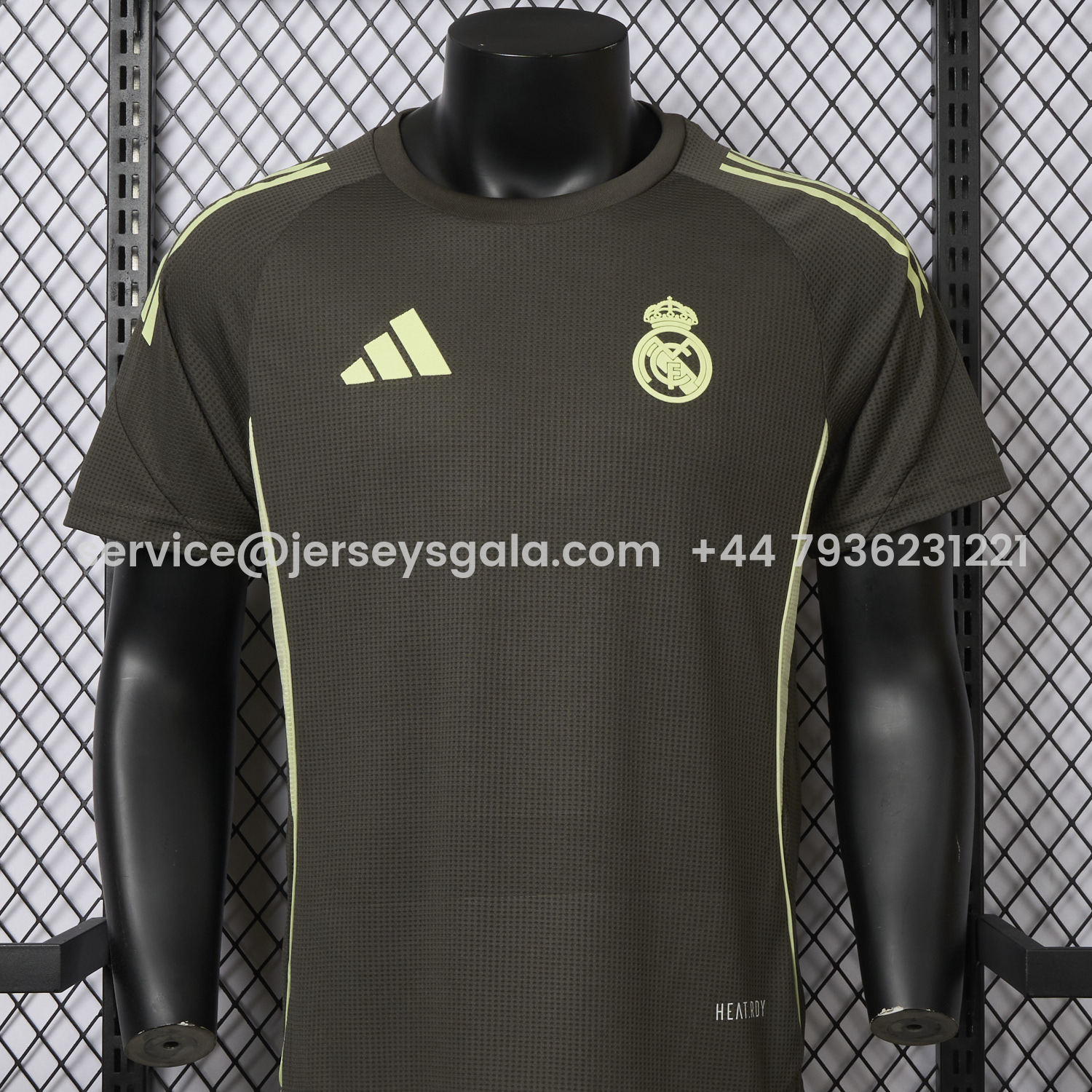 JerseysGala.com | Real Madrid 25-26 Deep Grey Training Jersey - Player Version -Customize Name, Number and Patch | Worldwide Shipping