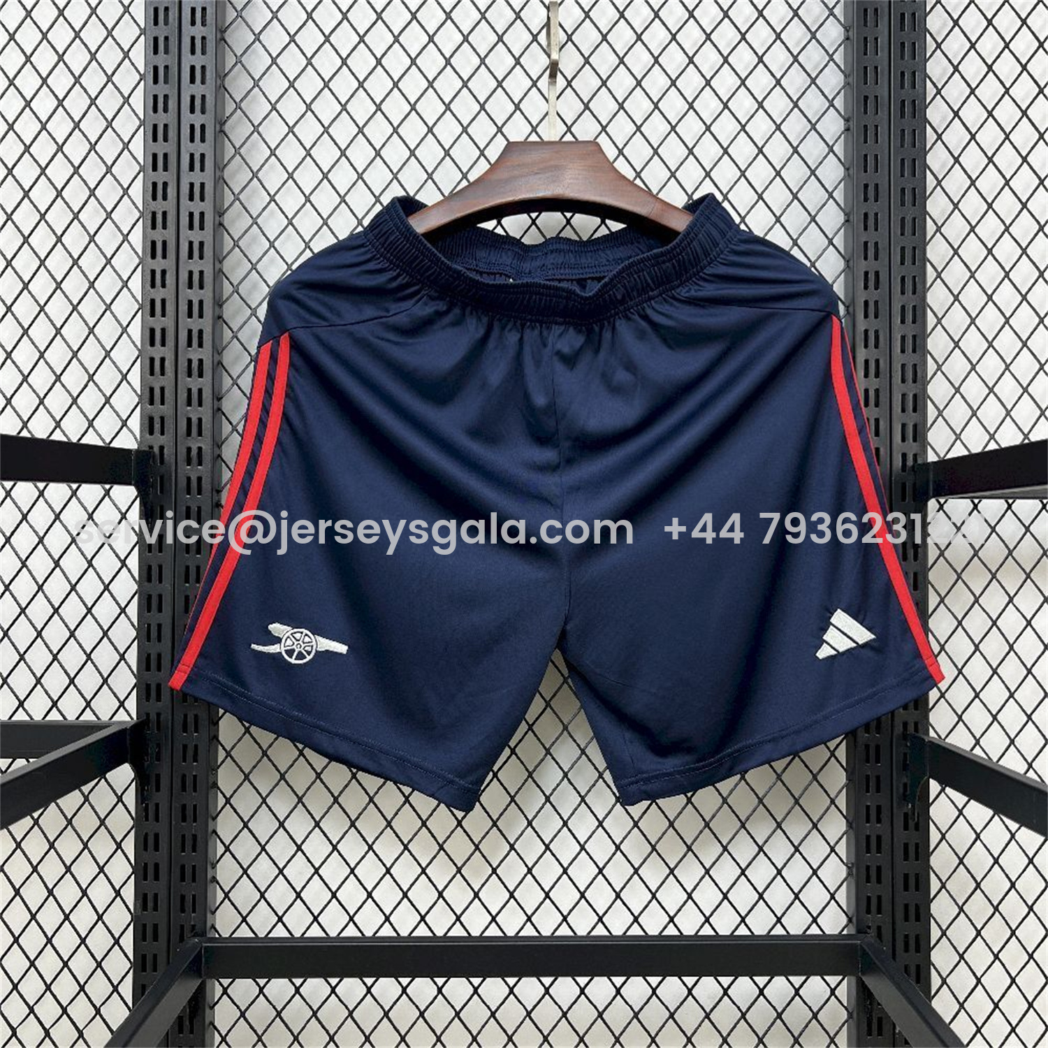 JerseysGala.com | Arsenal 25-26 Away Blue Shorts - Fans Version -Customize Name, Number and Patch | Worldwide Shipping