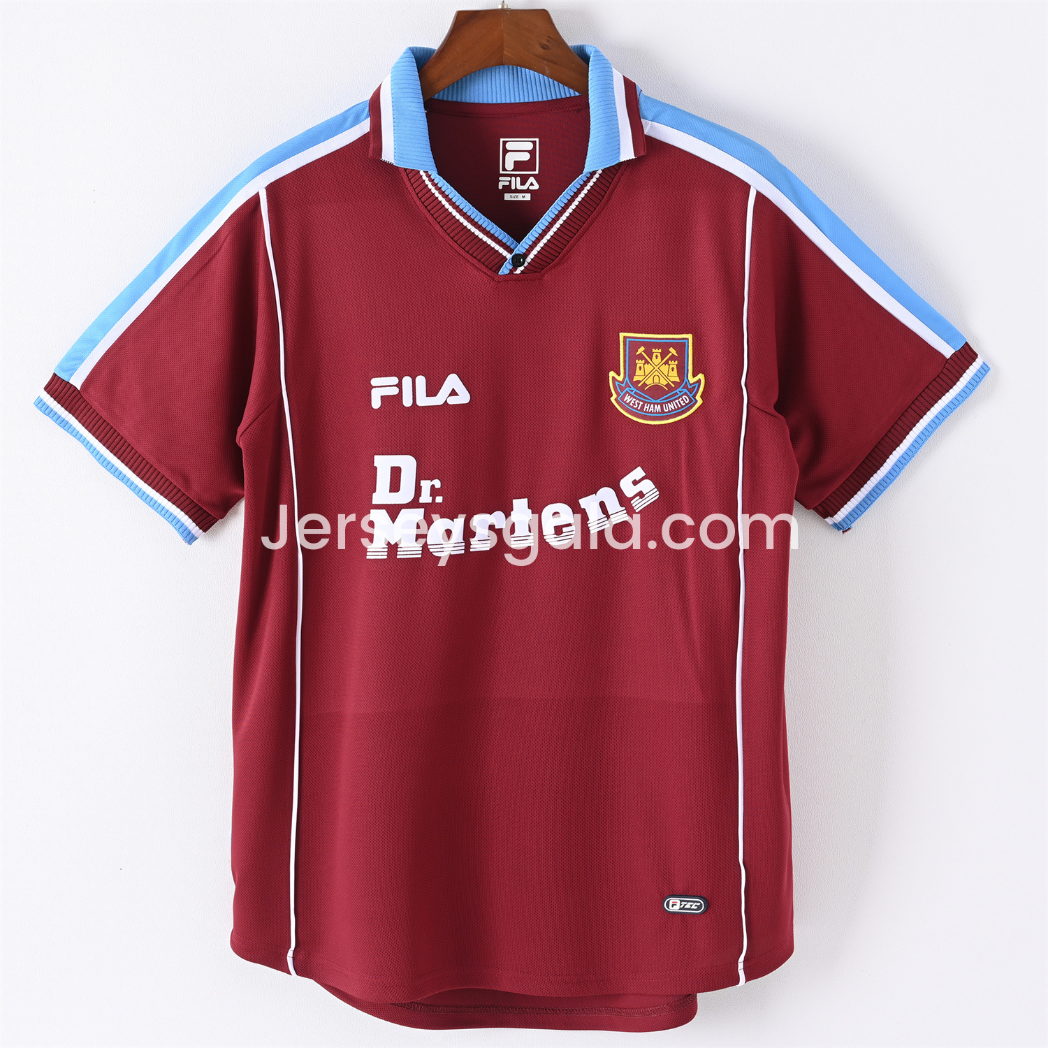 JerseysGala.com | Retro West Ham United 1999-00 Home Jersey -Customize Name, Number and Patch | Worldwide Shipping