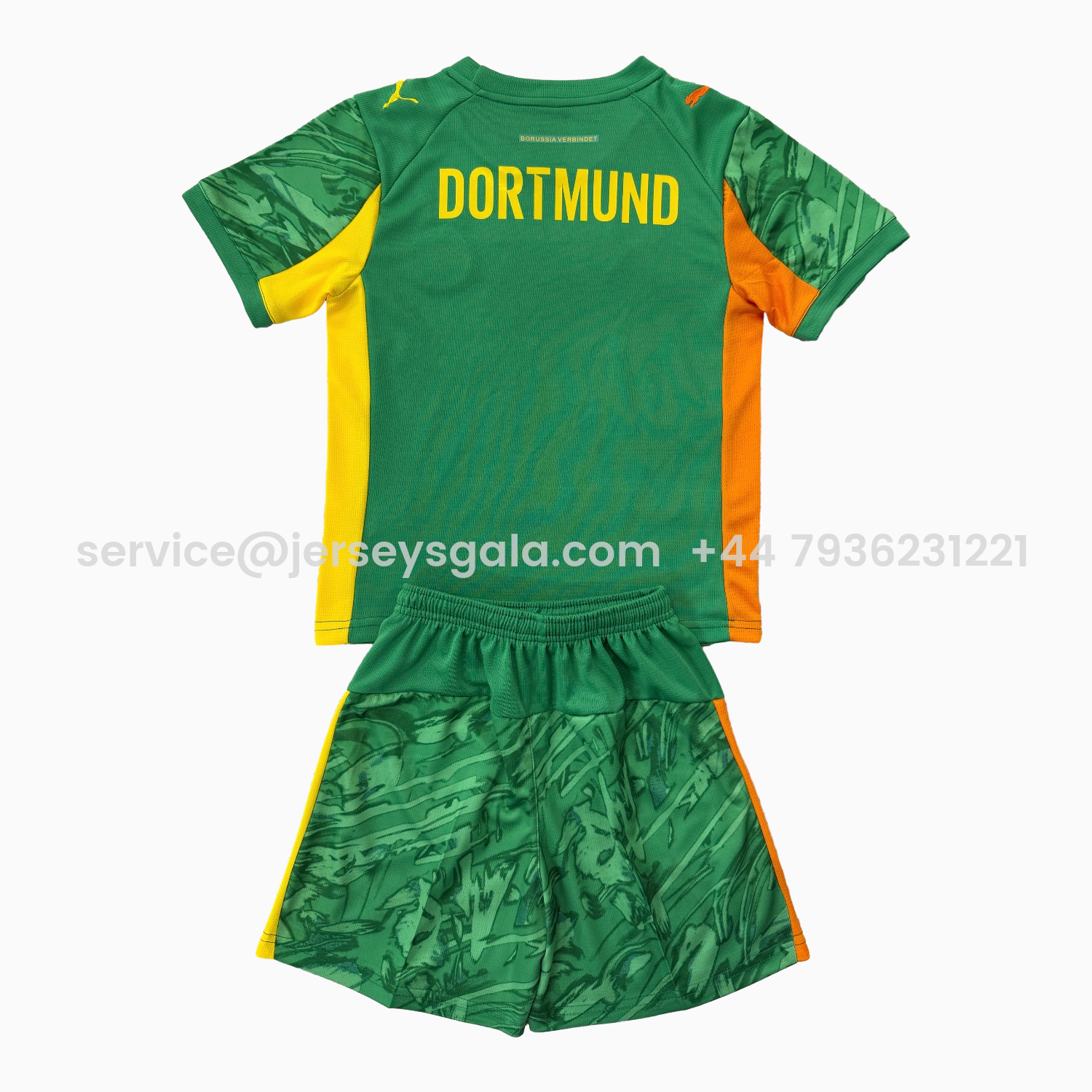 JerseysGala.com | Dortmund 25-26 Green Goalkeeper Kids Kit -Customize Name, Number and Patch | Worldwide Shipping