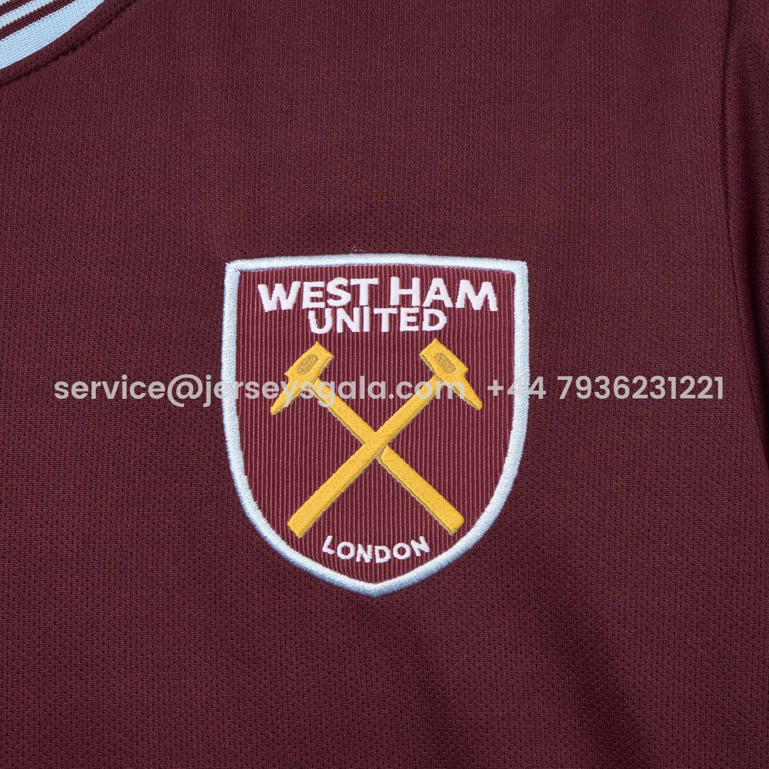 JerseysGala.com | West Ham United 25-26 Home Jersey - Fans Version -Customize Name, Number and Patch | Worldwide Shipping