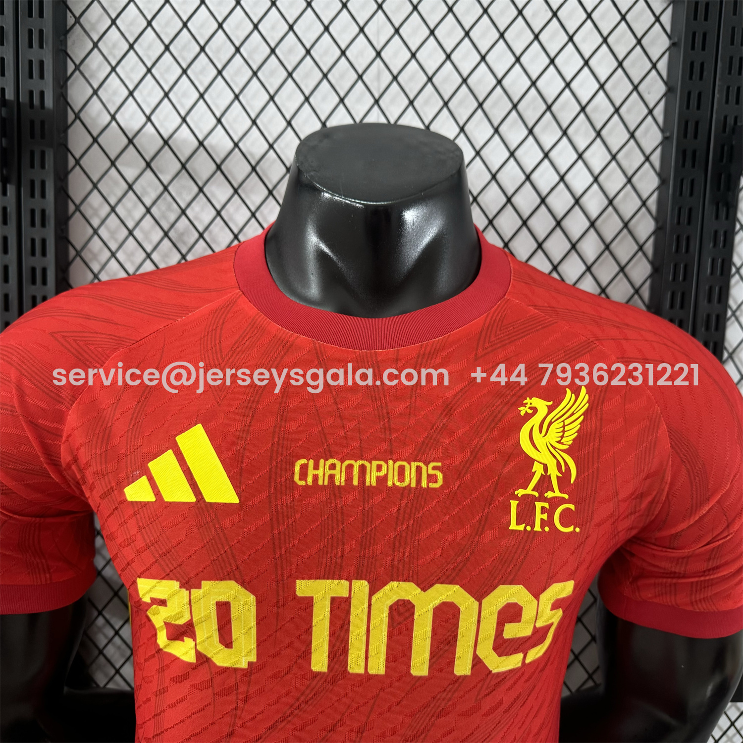 JerseysGala.com | Liver.pool 25-26 20 Times Champions Red Jersey - Player Version -Customize Name, Number and Patch | Worldwide Shipping
