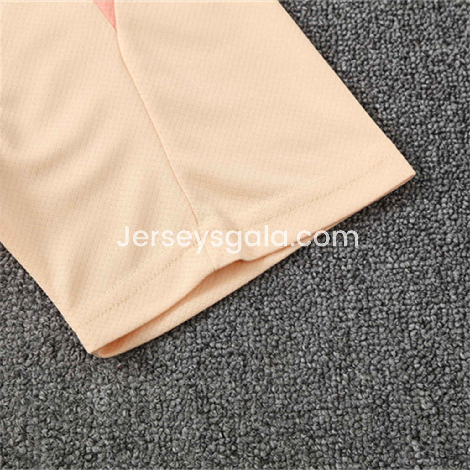 JerseysGala.com | Barcelona 25-26 Short-Sleeve Training Set - Beige Top & Blue Shorts -Customize Name, Number and Patch | Worldwide Shipping