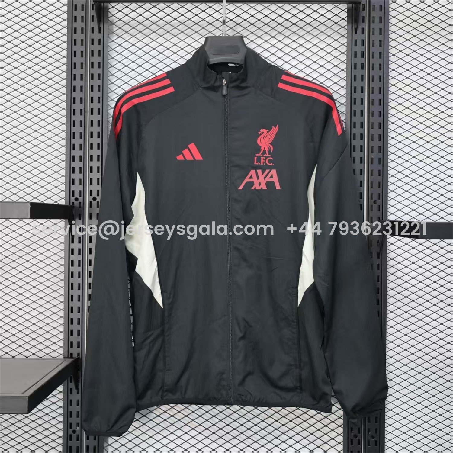 JerseysGala.com | Liver.pool 25-26 Black Windbreaker Jacket - Deep Green -Customize Name, Number and Patch | Worldwide Shipping