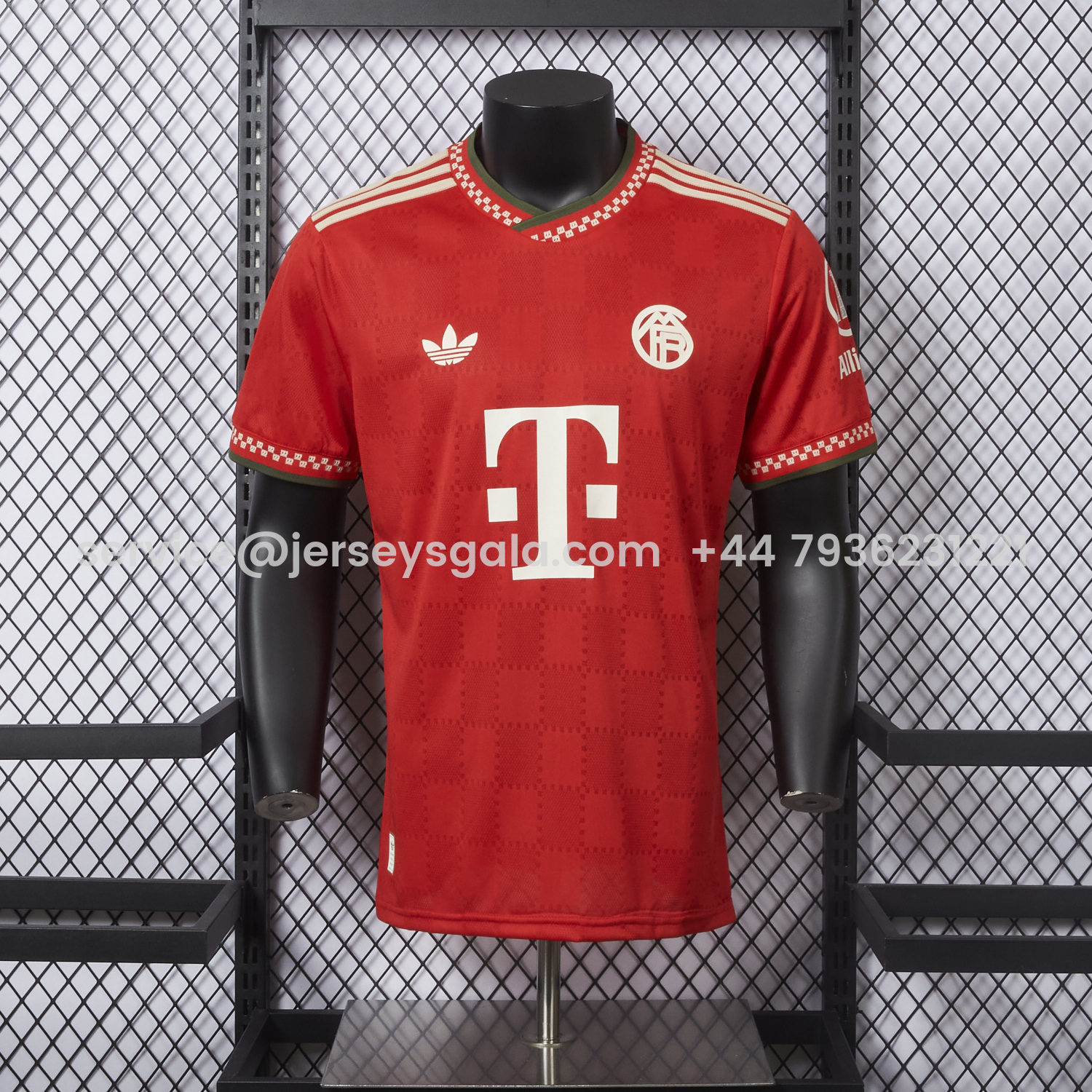 JerseysGala.com | Bayern Munich 25-26 Trefoil Red Special Jersey - Player Version -Customize Name, Number and Patch | Worldwide Shipping