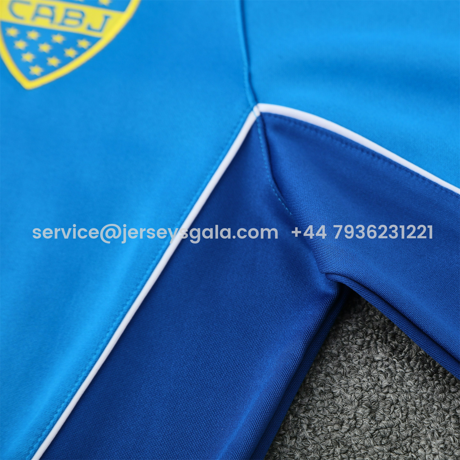 JerseysGala.com | Boca Juniors 25-26 Jacket Training Tracksuit - Light Blue Jackets & Blue Pants -Customize Name, Number and Patch | Worldwide Shipping