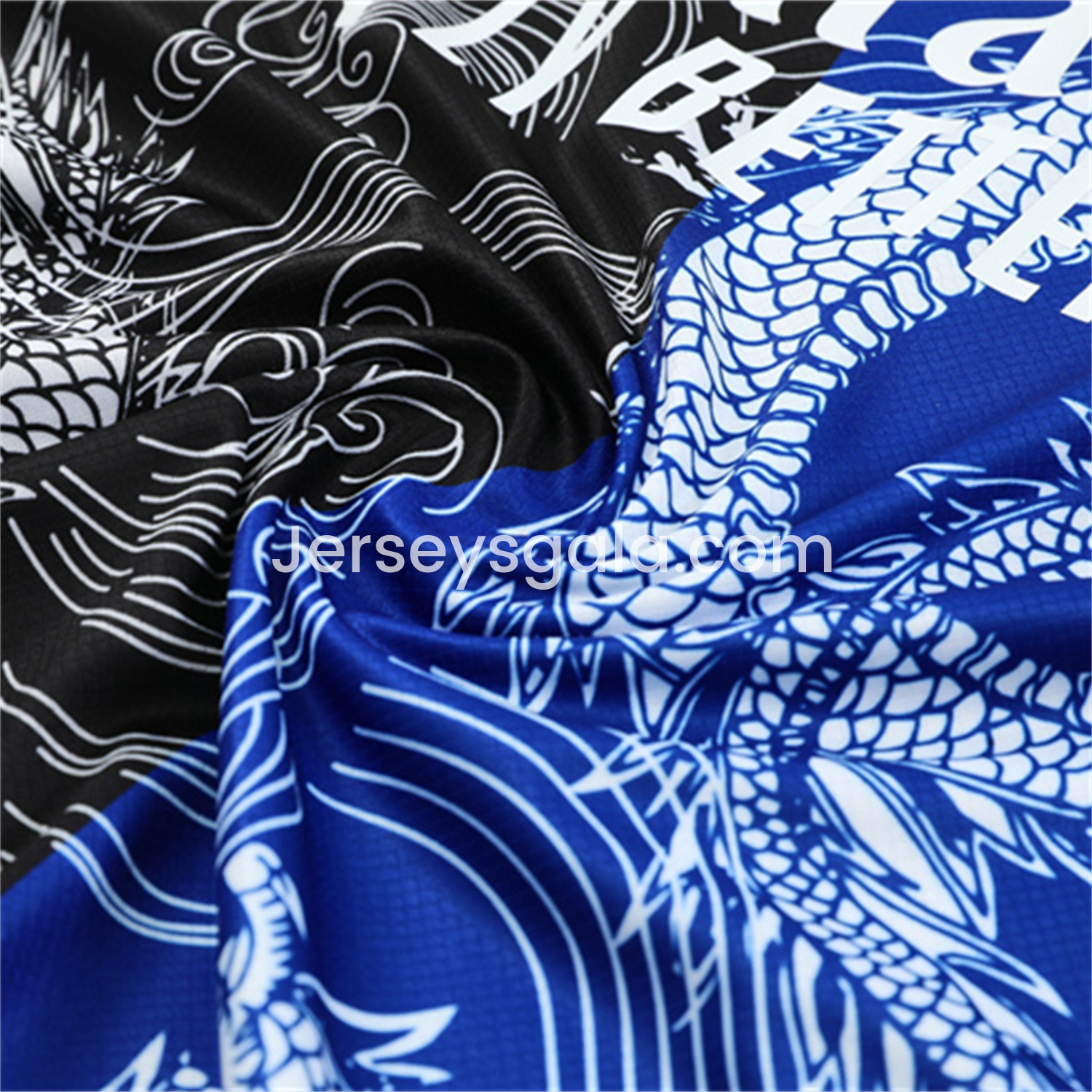 JerseysGala.com | Real Madrid 25-26 Kid Short-Sleeve Training Set - Blue Black Dragon Top & Black Shorts -Customize Name, Number and Patch | Worldwide Shipping