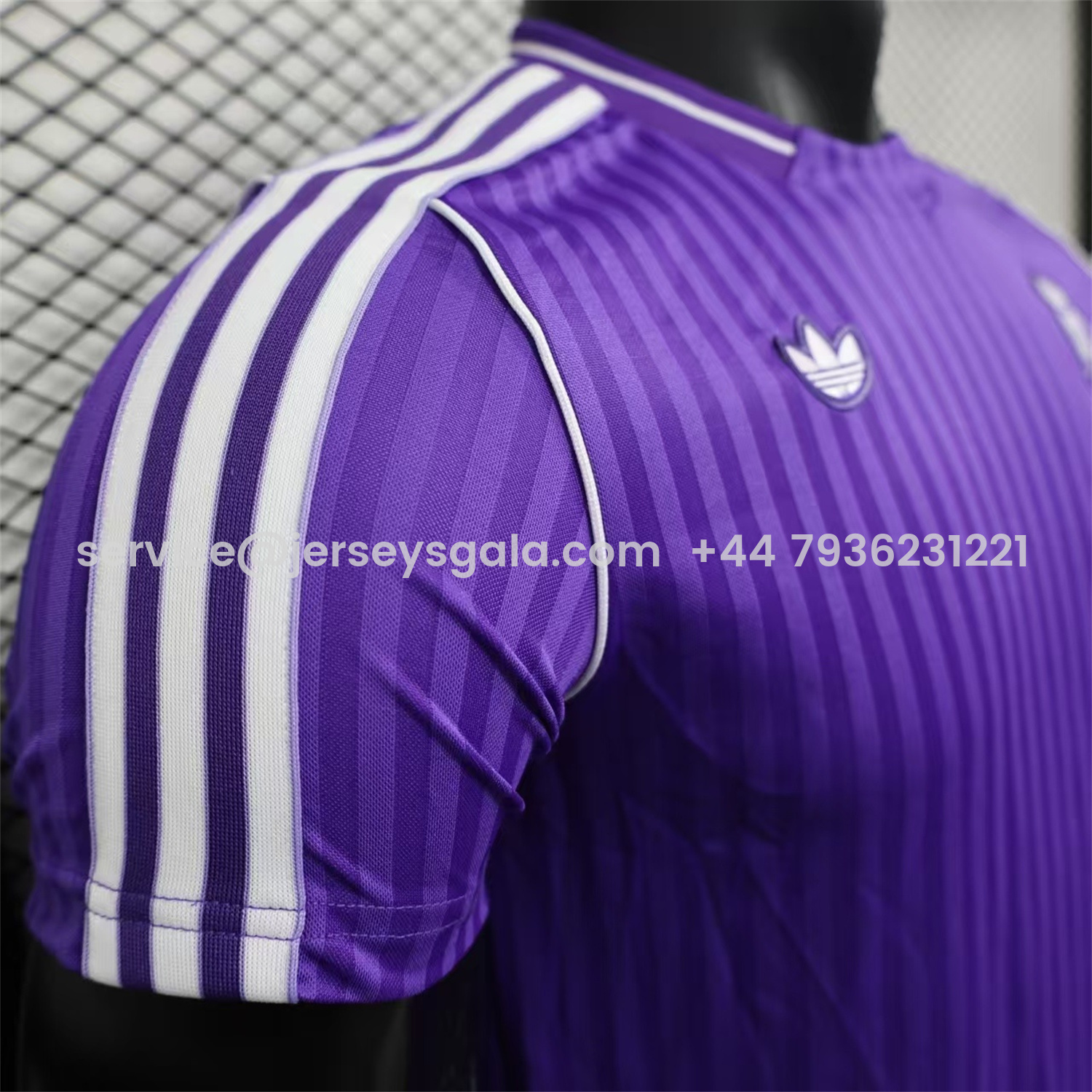 JerseysGala.com | Real Madrid 25-26 Icon Range Trefoil Purple Travel Jersey - Player Version -Customize Name, Number and Patch | Worldwide Shipping