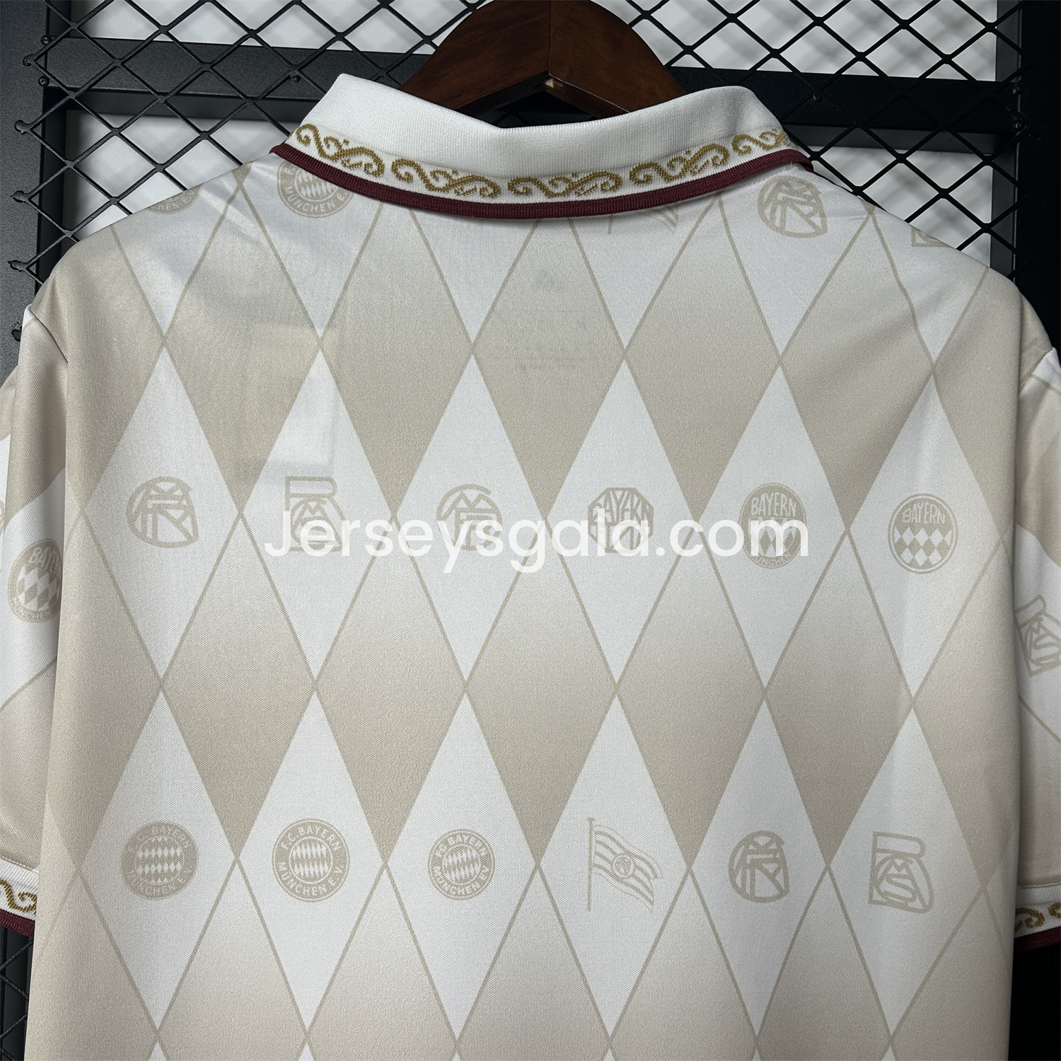 JerseysGala.com | Bayern Munich 2025 125th Anniversary Diamond Pattern Special Edition Jersey - Fans Version -Customize Name, Number and Patch | Worldwide Shipping