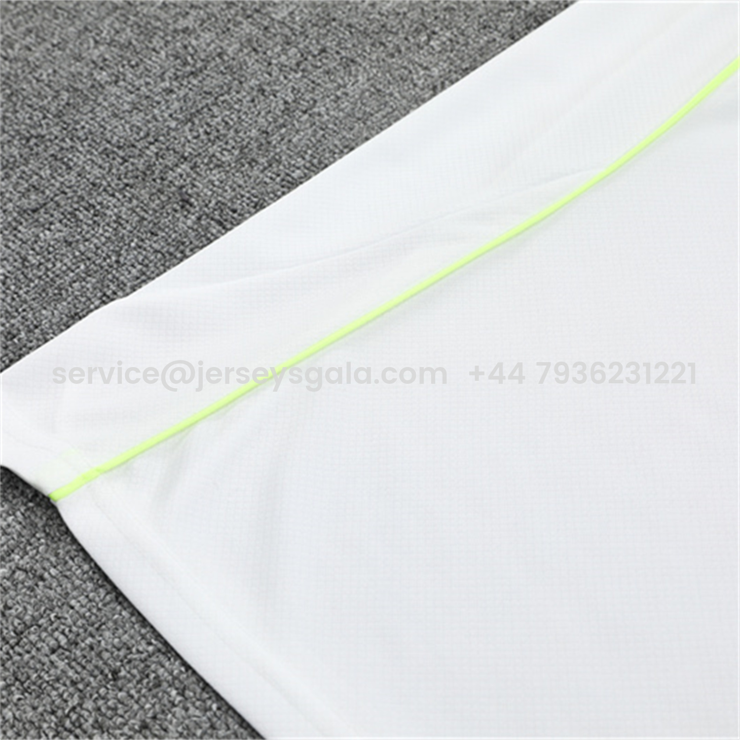 JerseysGala.com | Real Madrid 25-26 Short-Sleeve Training Set - White Urban Purist Style Top and Blue Shorts -Customize Name, Number and Patch | Worldwide Shipping