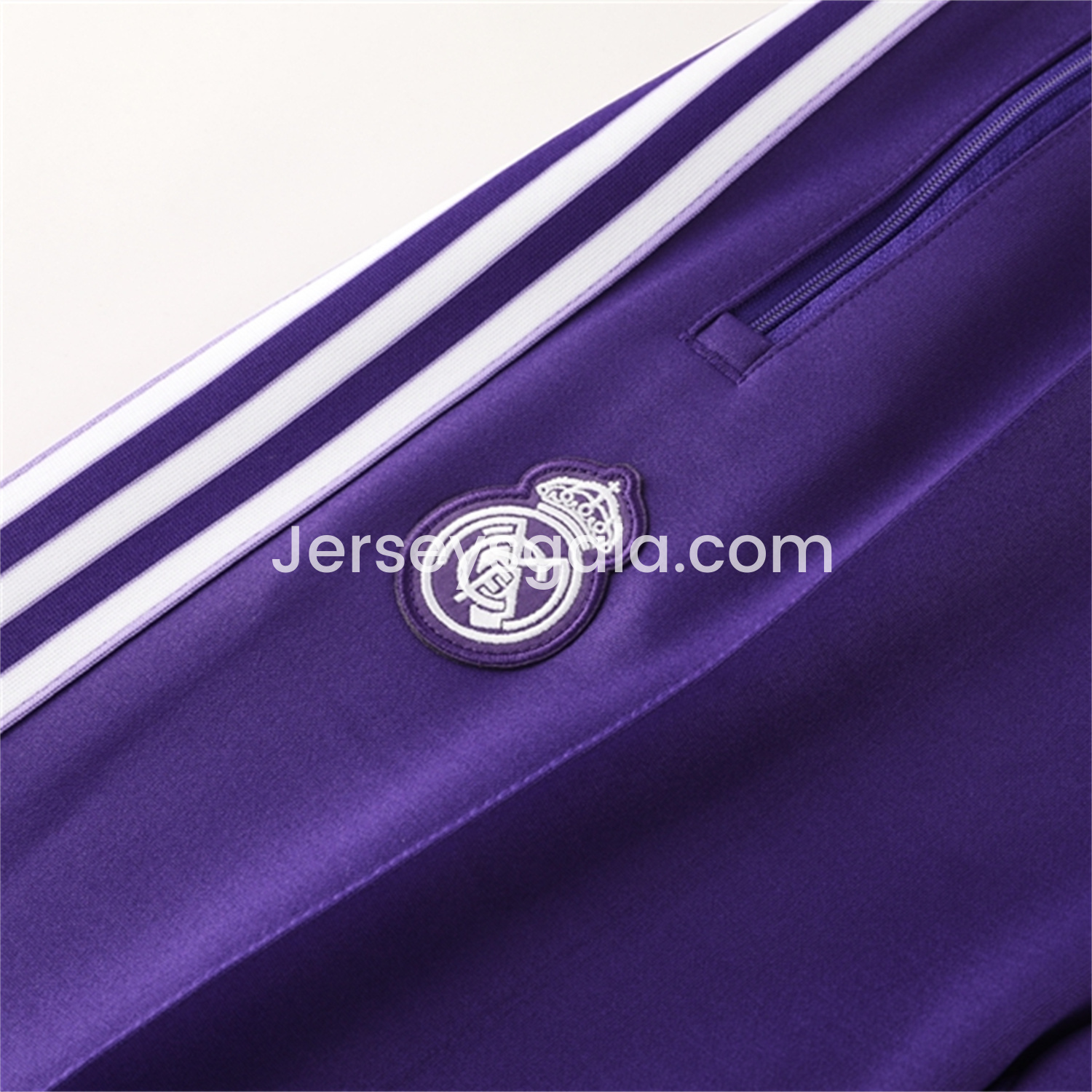 JerseysGala.com | Real Madrid 25-26 Purple Terrace Icon Jacket Training Tracksuit - Purple Jackets & Pants -Customize Name, Number and Patch | Worldwide Shipping