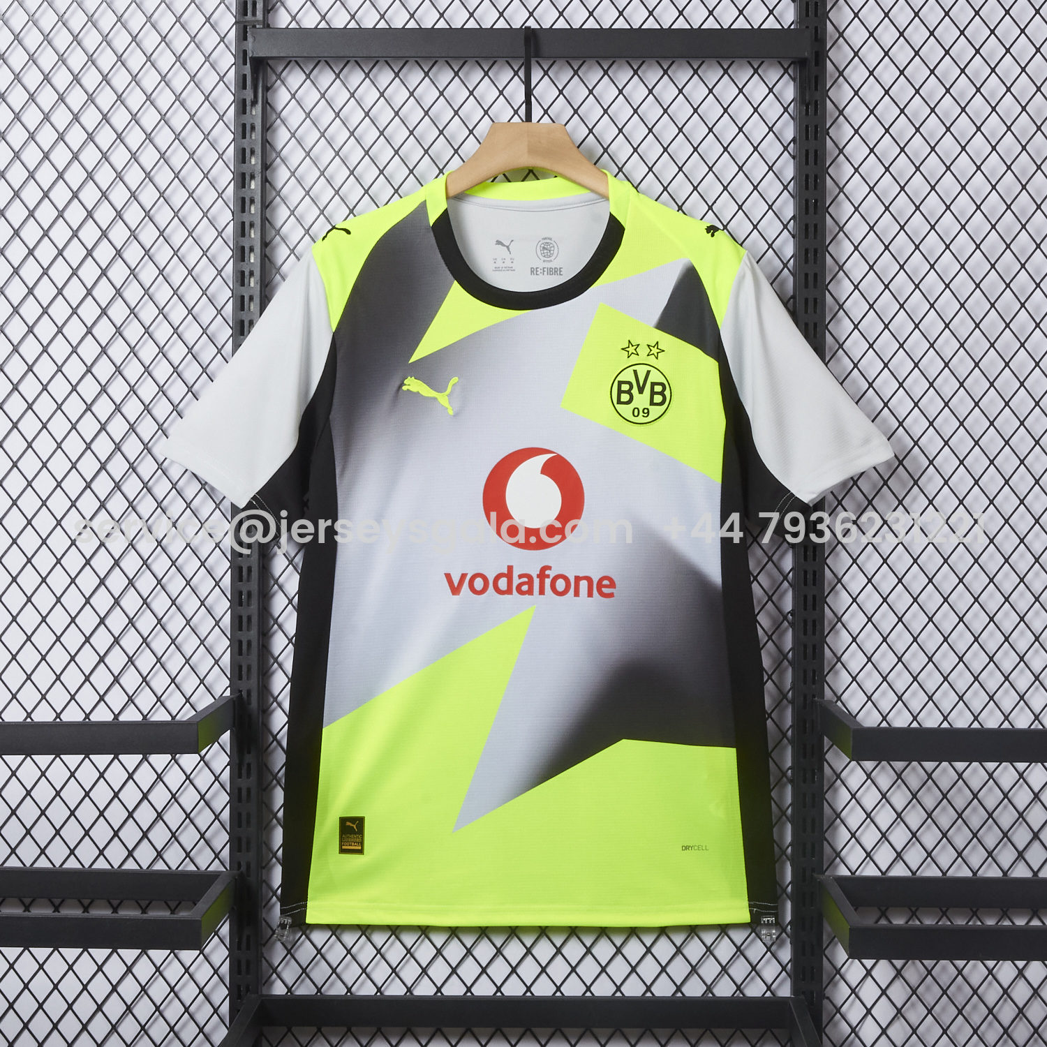 JerseysGala.com | Dortmund 25-26 Away Silver Mist Jersey - Fans Version -Customize Name, Number and Patch | Worldwide Shipping