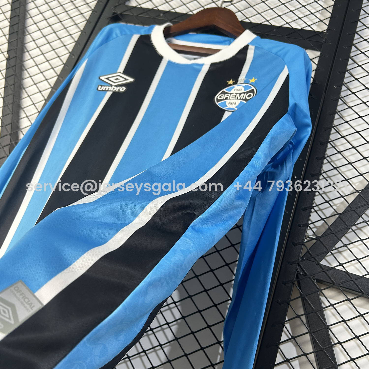 JerseysGala.com | Gremio 25-26 Home Unsponsored Long Sleeves Jersey - Fans Version -Customize Name, Number and Patch | Worldwide Shipping