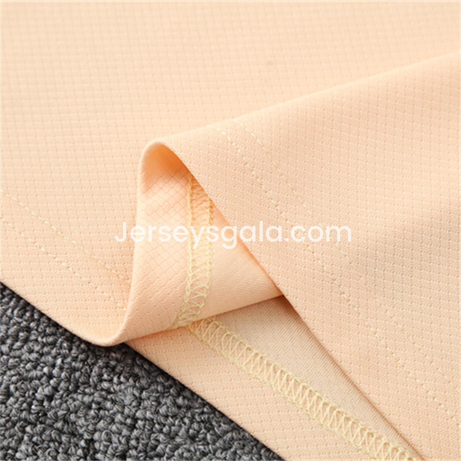 JerseysGala.com | Barcelona 25-26 Short-Sleeve Training Set - Beige Top & Blue Shorts -Customize Name, Number and Patch | Worldwide Shipping