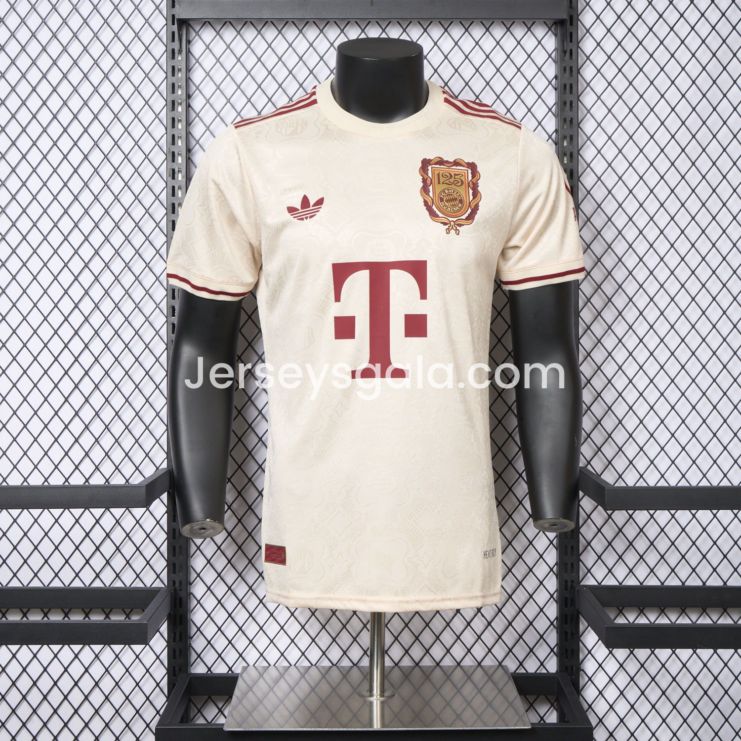 JerseysGala.com | Bayern Munich 2025 Apricot 125th Anniversary Jersey - Player Version -Customize Name, Number and Patch | Worldwide Shipping
