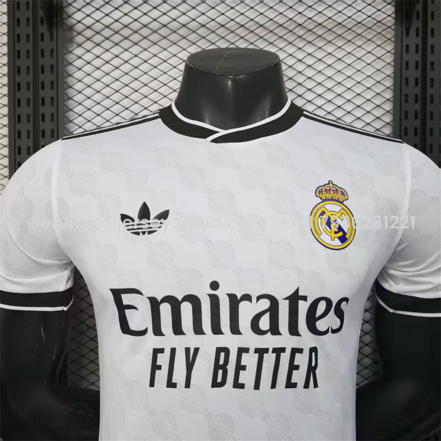 JerseysGala.com | Real Madrid 25-26 Polka Dots White Jersey - Player Version -Customize Name, Number and Patch | Worldwide Shipping