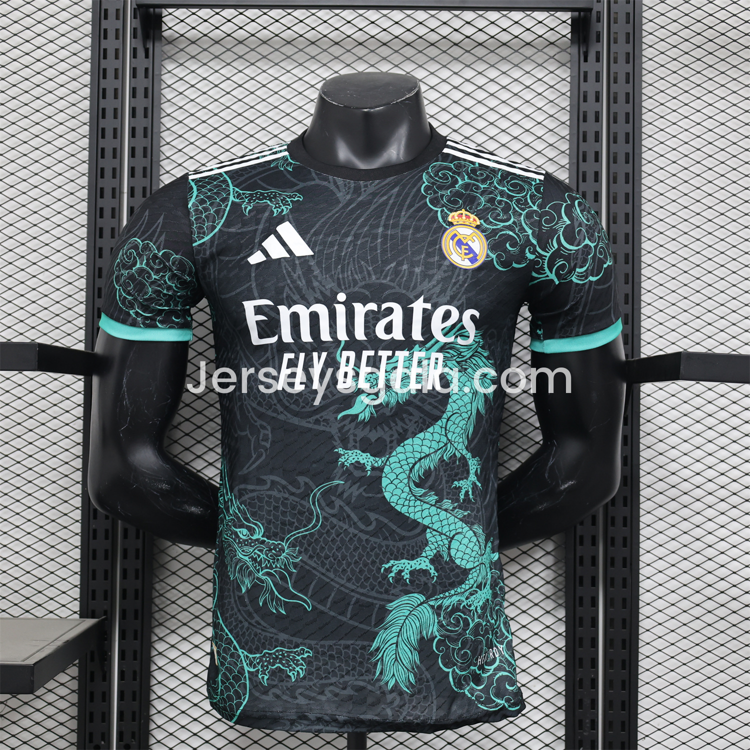 JerseysGala.com | Real Madrid 24-25 Black and Green Loong Jersey - Player Version -Customize Name, Number and Patch | Worldwide Shipping