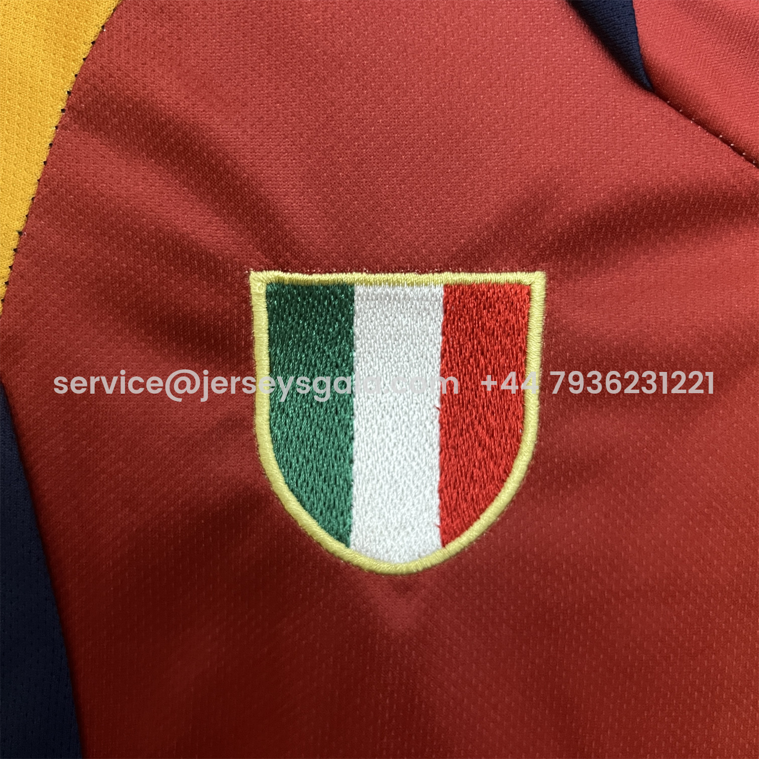 JerseysGala.com | Retro Roma 2001-02 Home Kids Kit -Customize Name, Number and Patch | Worldwide Shipping