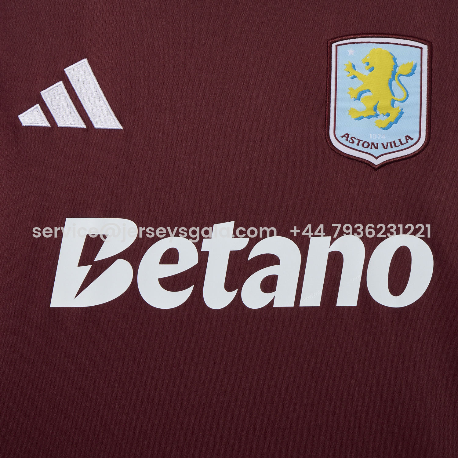 JerseysGala.com | Aston Villa 25-26 Home Jersey - Fans Version -Customize Name, Number and Patch | Worldwide Shipping