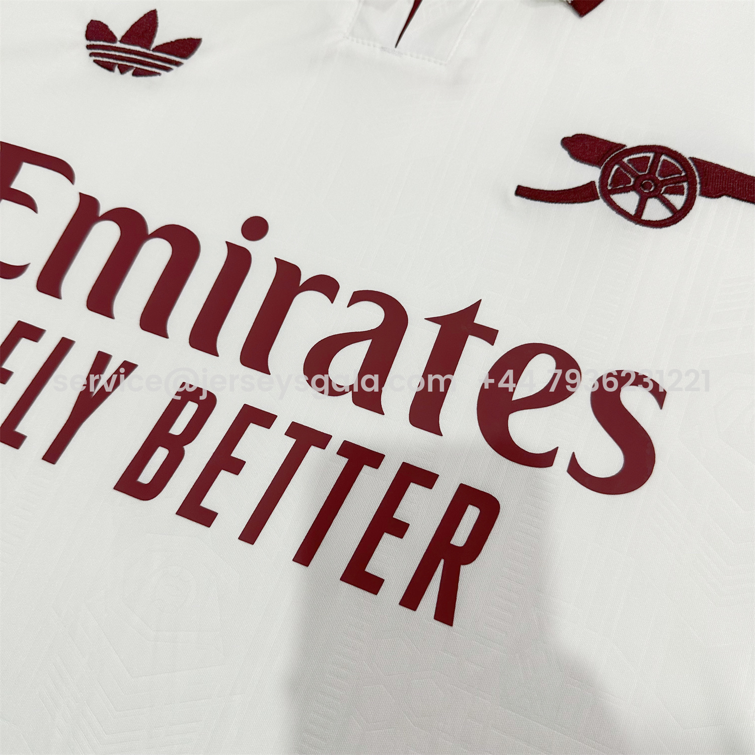JerseysGala.com | Arsenal 25-26 Third White Jersey - Fans Version -Customize Name, Number and Patch | Worldwide Shipping