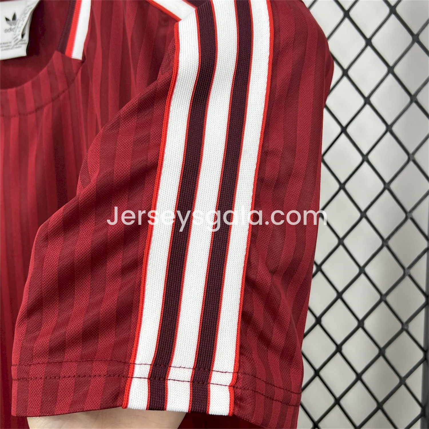 JerseysGala.com | Bayern Munich 24-25 Red Terrace Icon Retro Jersey - Fans Version -Customize Name, Number and Patch | Worldwide Shipping
