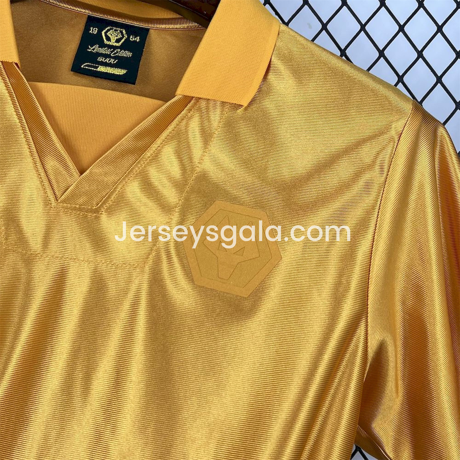 JerseysGala.com | Wolverhampton Wanderers Wolves 24-25 70th Anniversary Jersey - Fans Version -Customize Name, Number and Patch | Worldwide Shipping