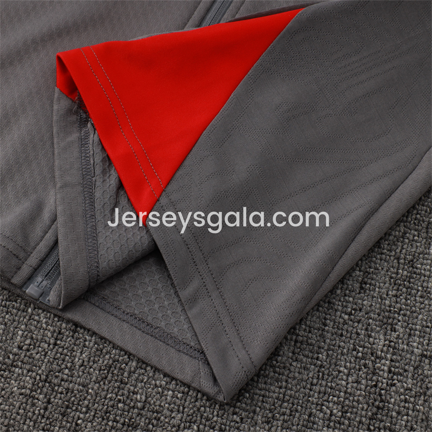 JerseysGala.com | AC Milan 25-26 Jacket Training Tracksuit - Grey top & Grey Pants -Customize Name, Number and Patch | Worldwide Shipping