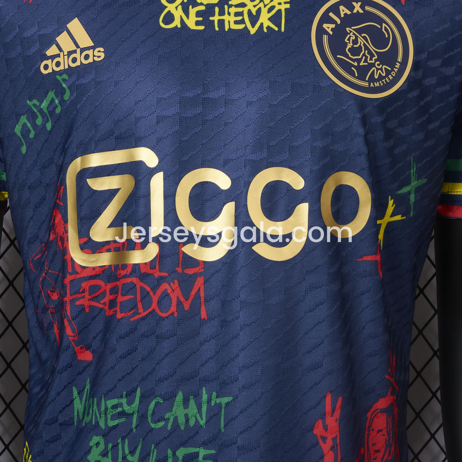 JerseysGala.com | Ajax x B-O-B Marly 2025-26 40th Blue Special Edition Jersey - Player Version -Customize Name, Number and Patch | Worldwide Shipping
