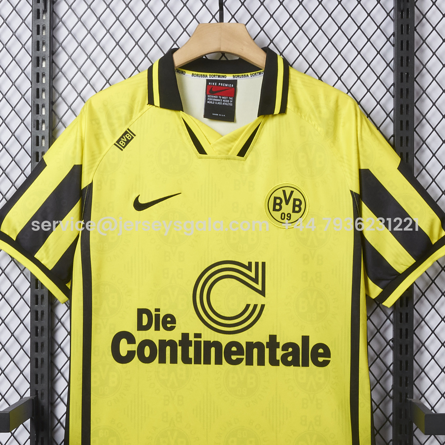 JerseysGala.com | Retro Dortmund 1996-97 Home Jersey -Customize Name, Number and Patch | Worldwide Shipping