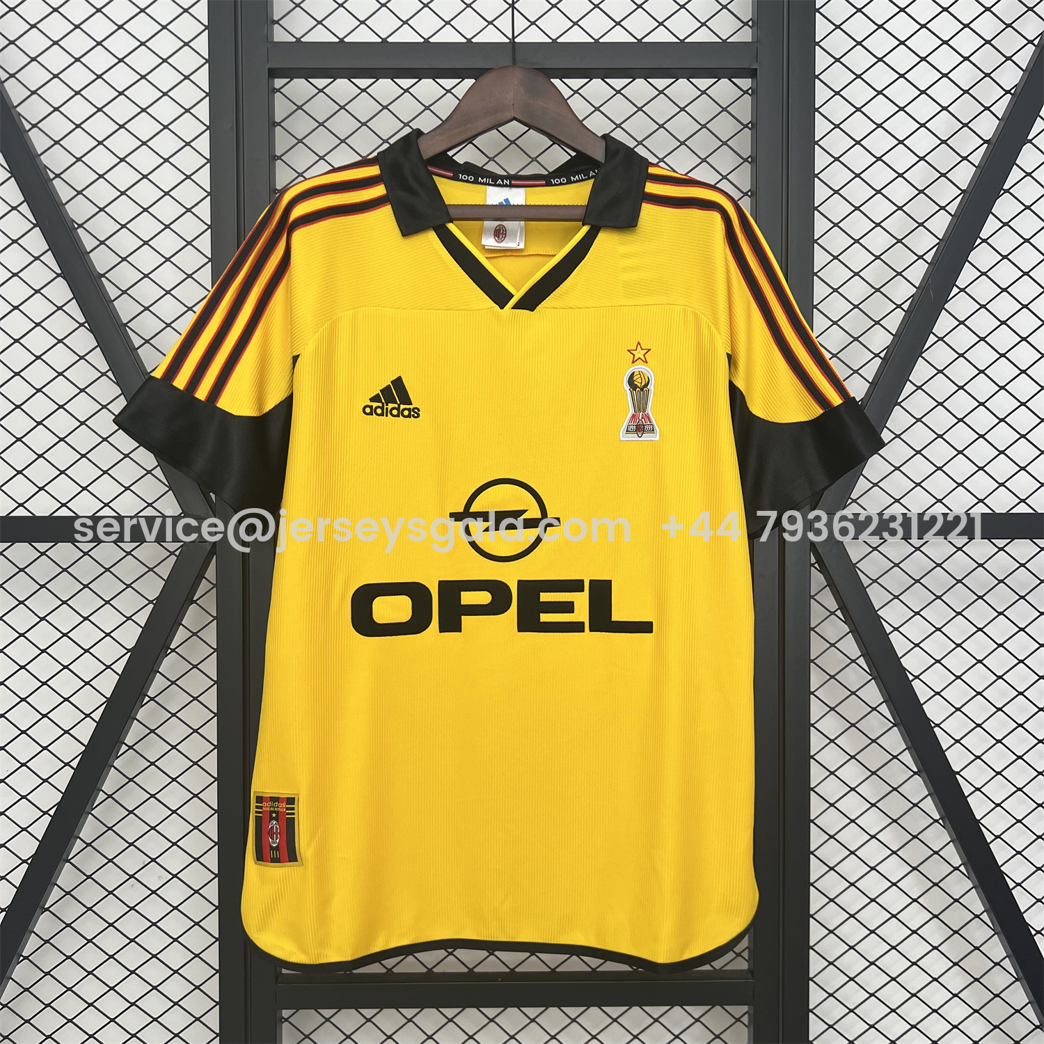 JerseysGala.com | Retro AC Milan 1999-00 Fourth Jersey -Customize Name, Number and Patch | Worldwide Shipping