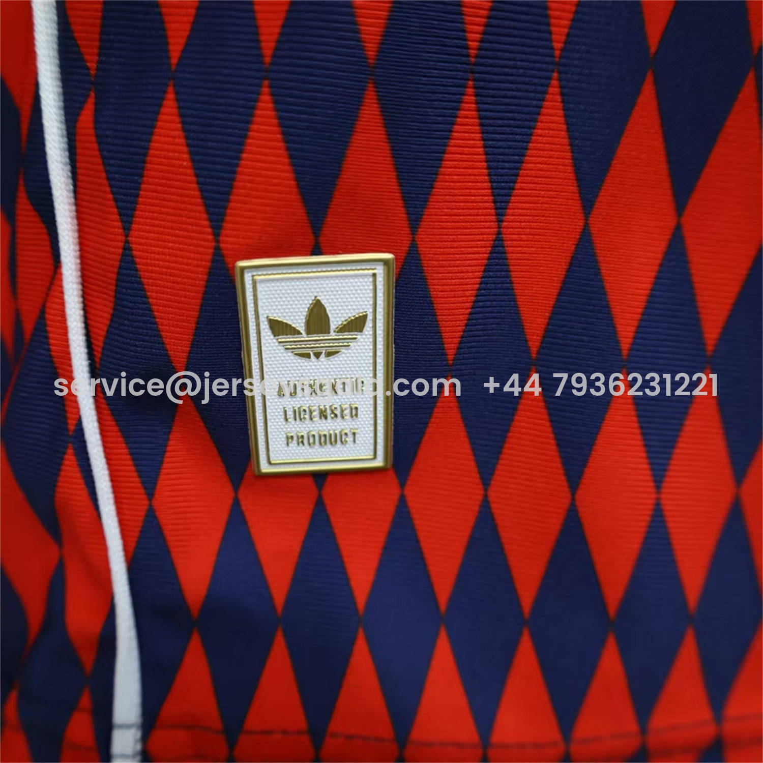 JerseysGala.com | Bayern Munich 25-26 Trefoil Retro Style Red And Deep Blue Jersey - Player Version -Customize Name, Number and Patch | Worldwide Shipping