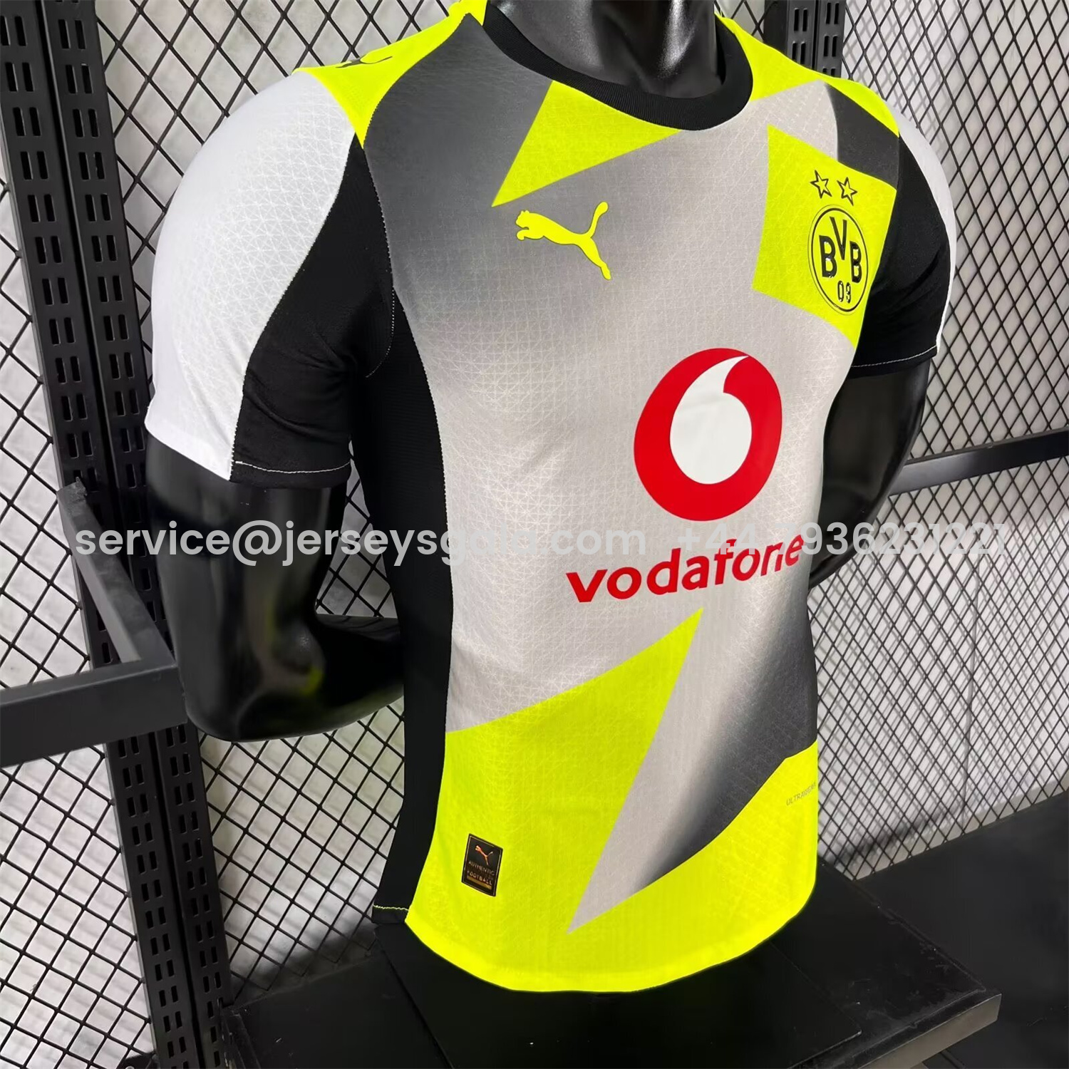 JerseysGala.com | Dortmund 25-26 Away Silver Mist Jersey - Player Version -Customize Name, Number and Patch | Worldwide Shipping