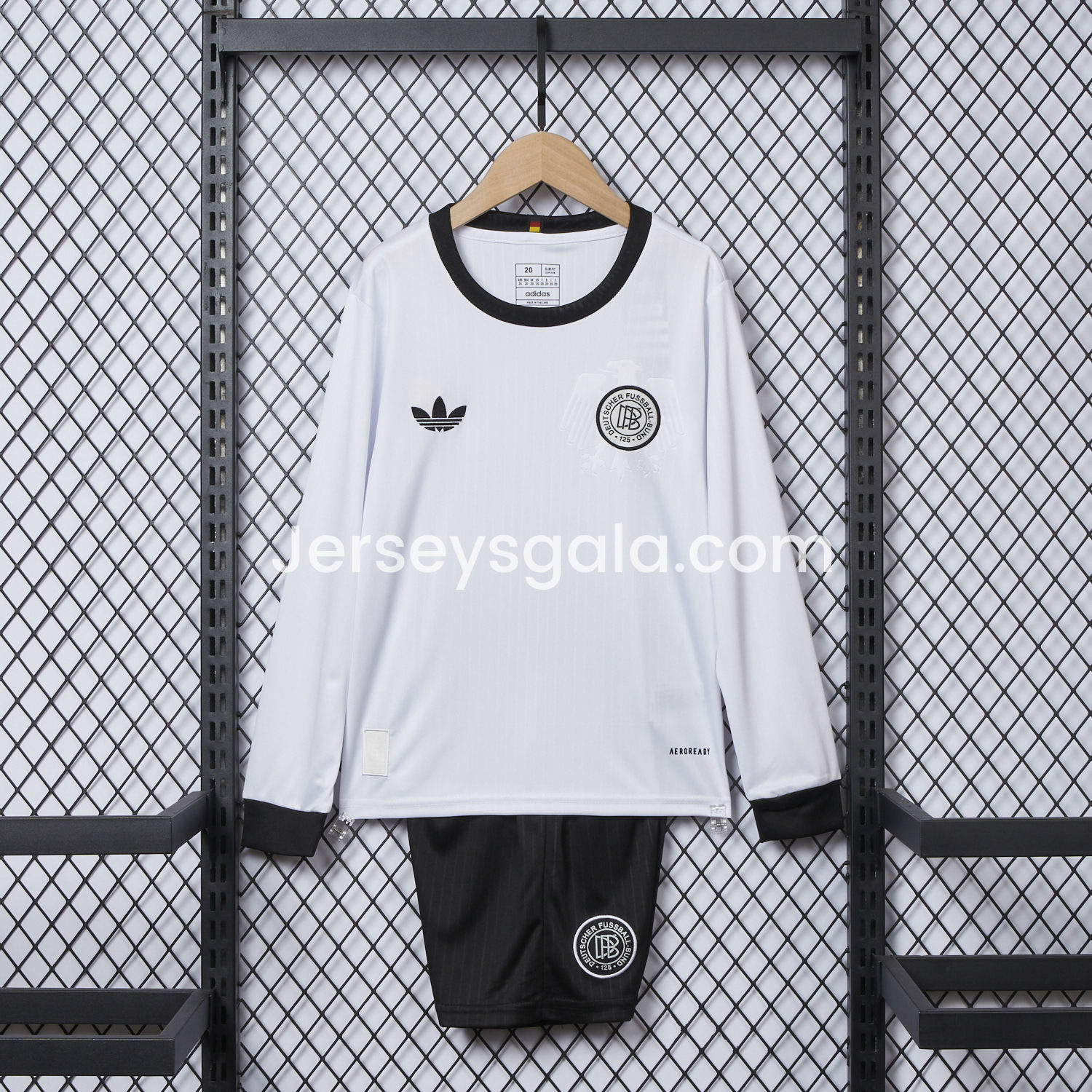 JerseysGala.com | Germany 2025 125-Year Anniversary Long Sleeve Kids Kit -Customize Name, Number and Patch | Worldwide Shipping