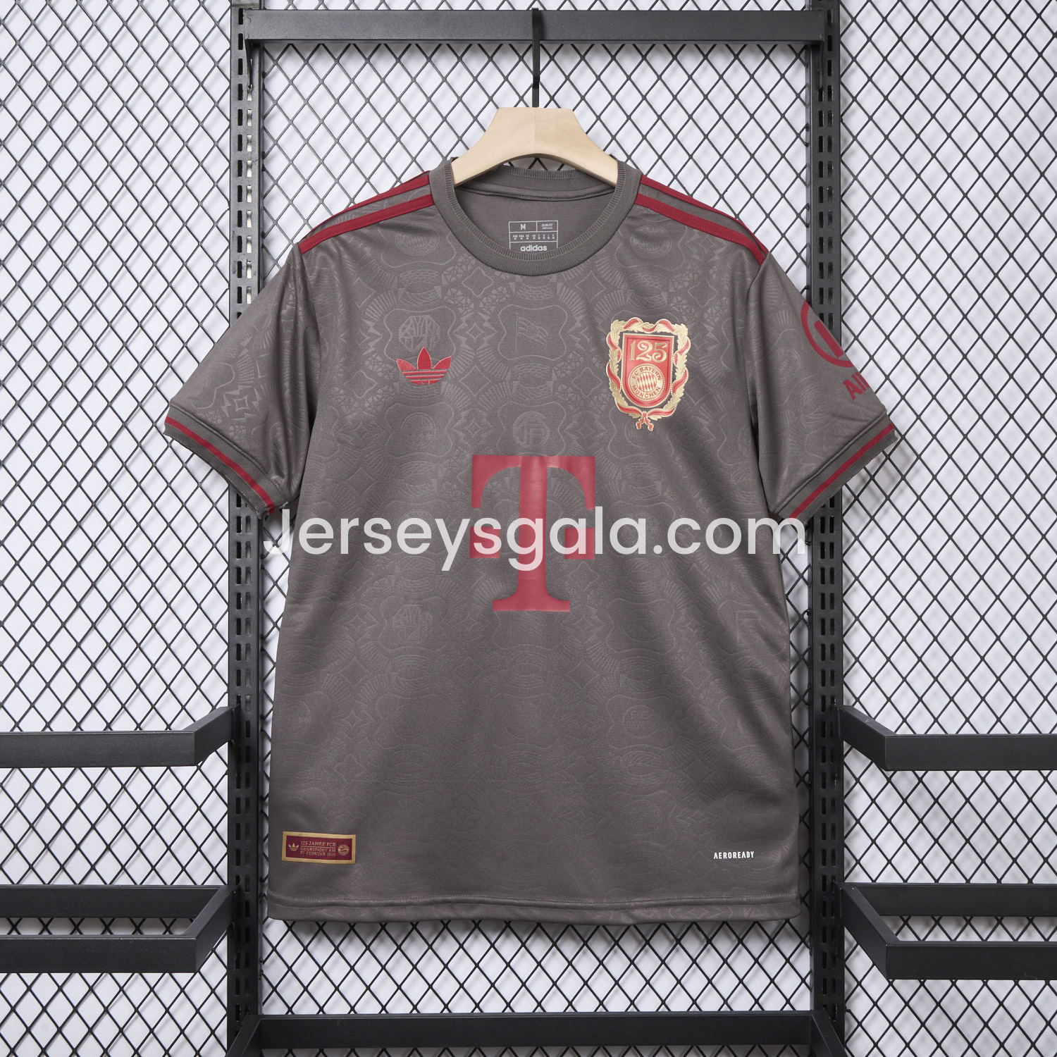 JerseysGala.com | Bayern Munich 2025 Grey 125th Anniversary Jersey - Fans Version -Customize Name, Number and Patch | Worldwide Shipping