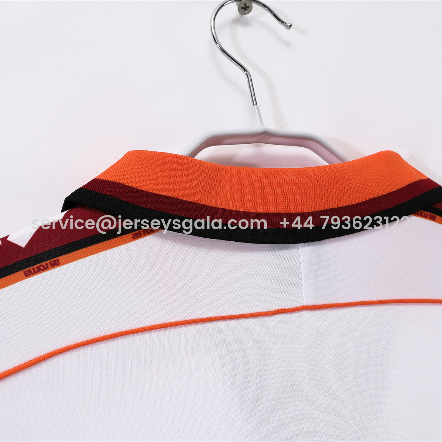 JerseysGala.com | Retro Roma 1998-99 Away Long Sleeves Jersey -Customize Name, Number and Patch | Worldwide Shipping