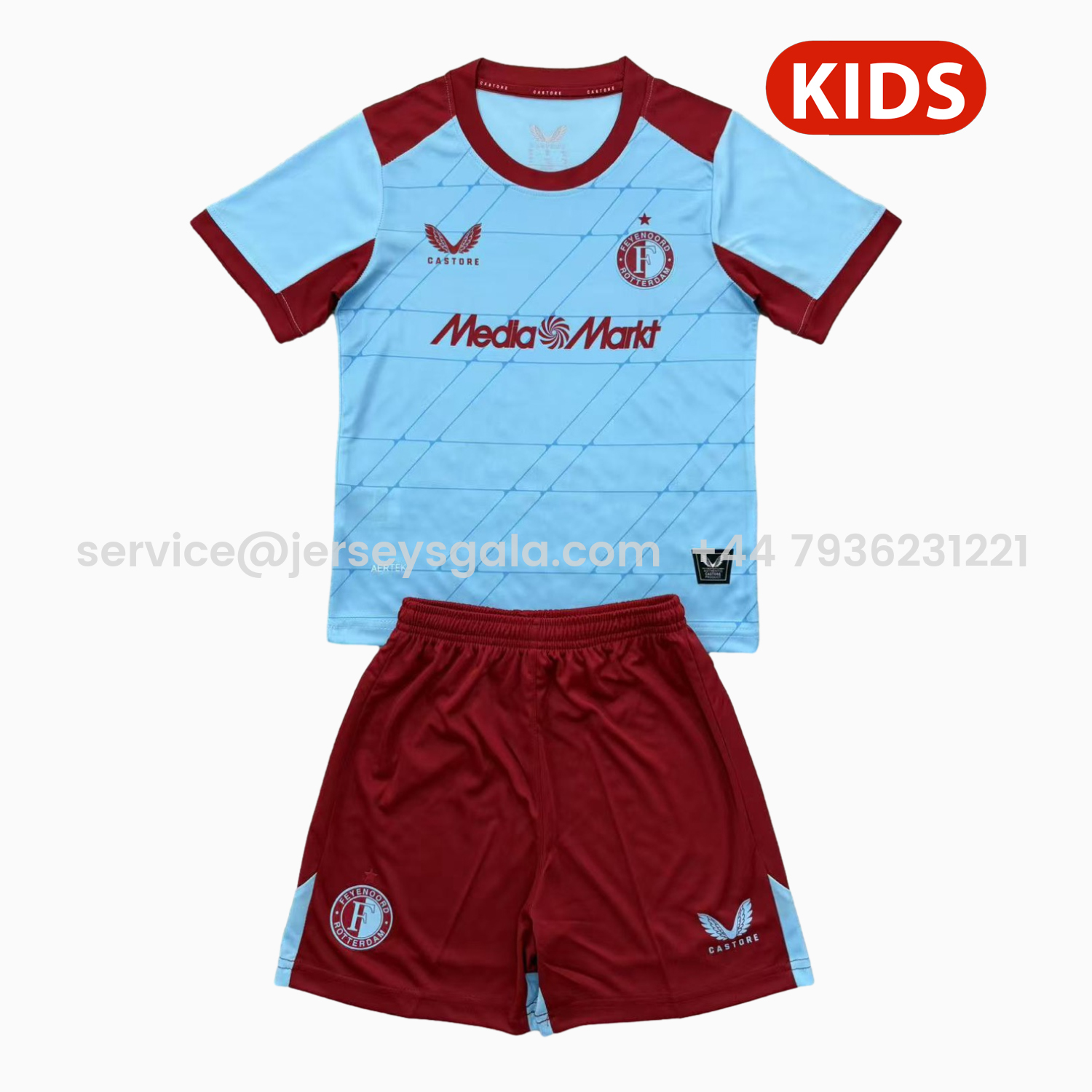 JerseysGala.com | Feyenoord 25-26 Third Kids Kit -Customize Name, Number and Patch | Worldwide Shipping