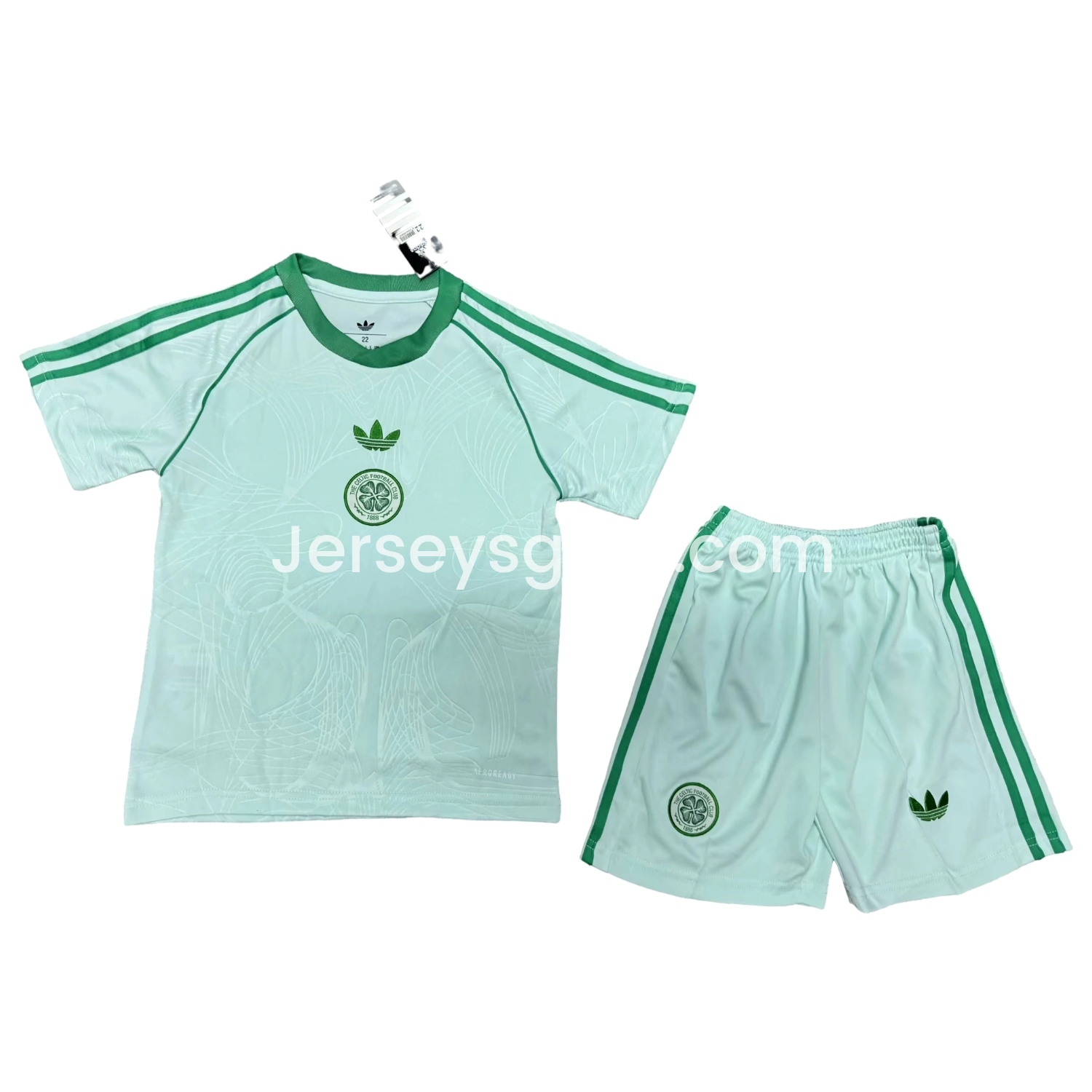 JerseysGala.com | Celtic 24-25 Originals Green St. Patrick's Day Kids Kit -Customize Name, Number and Patch | Worldwide Shipping