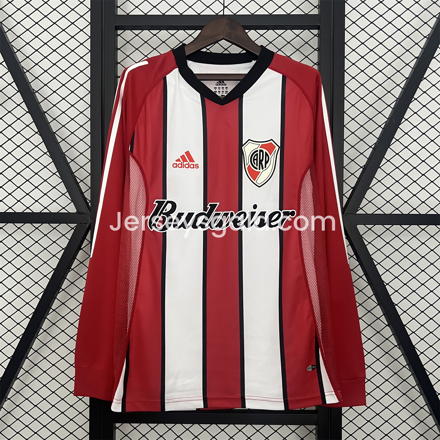 JerseysGala.com | Retro River Plate 2003-04 Away Long Sleeves Jersey -Customize Name, Number and Patch | Worldwide Shipping