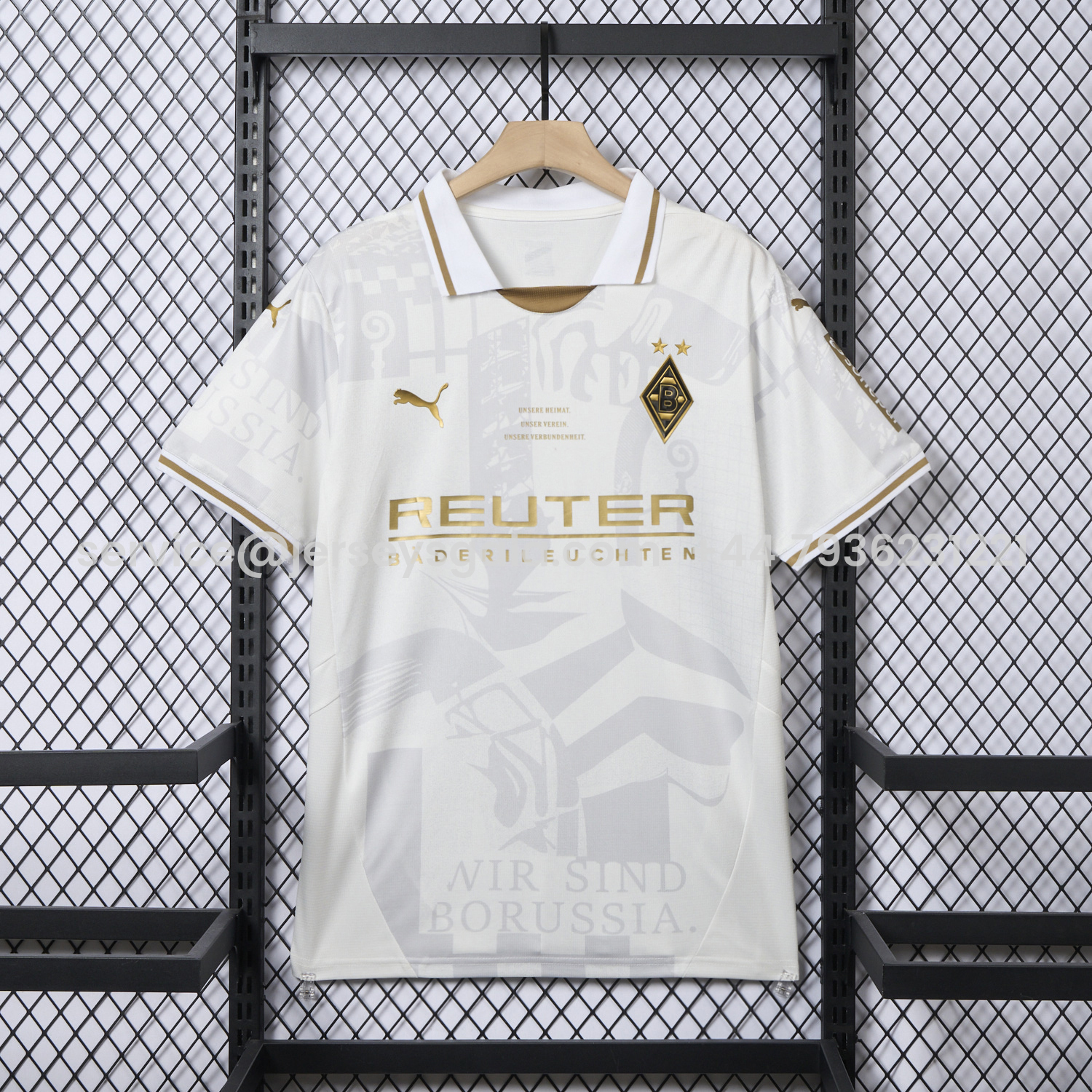 JerseysGala.com | Borussia Mönchengladbach 25-26 125-Year Anniversary Jersey - Fans Version -Customize Name, Number and Patch | Worldwide Shipping