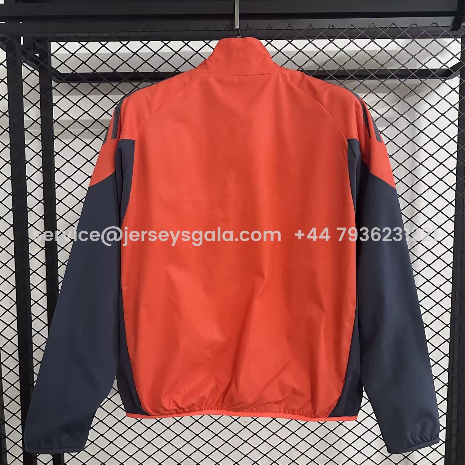 JerseysGala.com | Bayern Munich 25-26 Training Windbreaker Jacket - Orange -Customize Name, Number and Patch | Worldwide Shipping