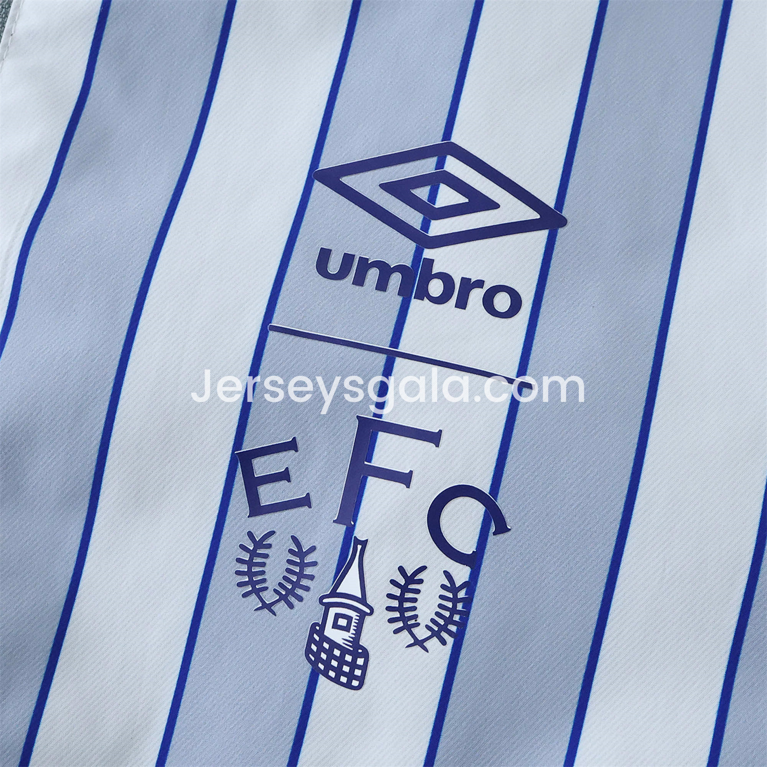 JerseysGala.com | Everton 1988-89 Retro Style Double Sided Reversible Windbreaker - White & Grey -Customize Name, Number and Patch | Worldwide Shipping