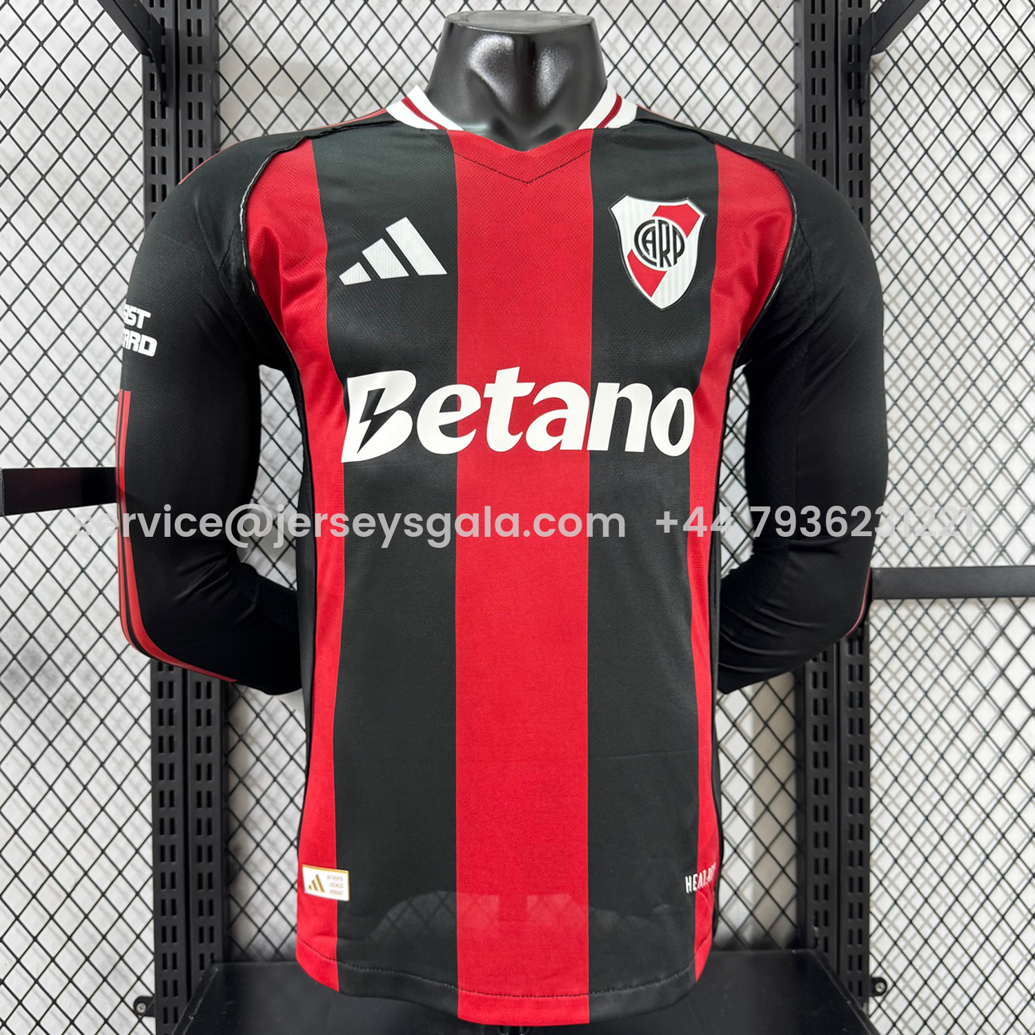 JerseysGala.com | River Plate 25-26 Away Long Sleeves Jersey - Player Version -Customize Name, Number and Patch | Worldwide Shipping