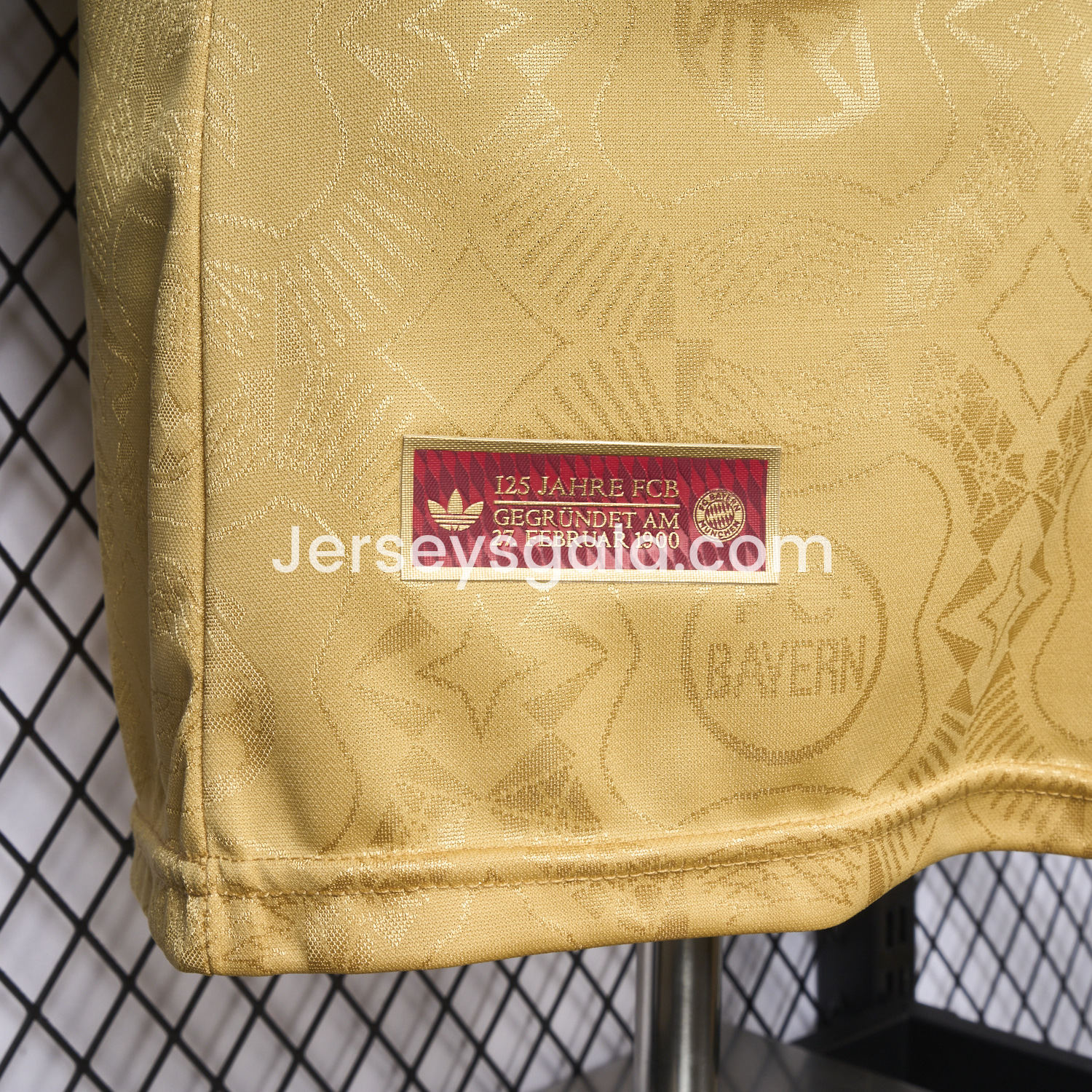 JerseysGala.com | Bayern Munich 2025 Golden 125th Anniversary Jersey - Player Version -Customize Name, Number and Patch | Worldwide Shipping