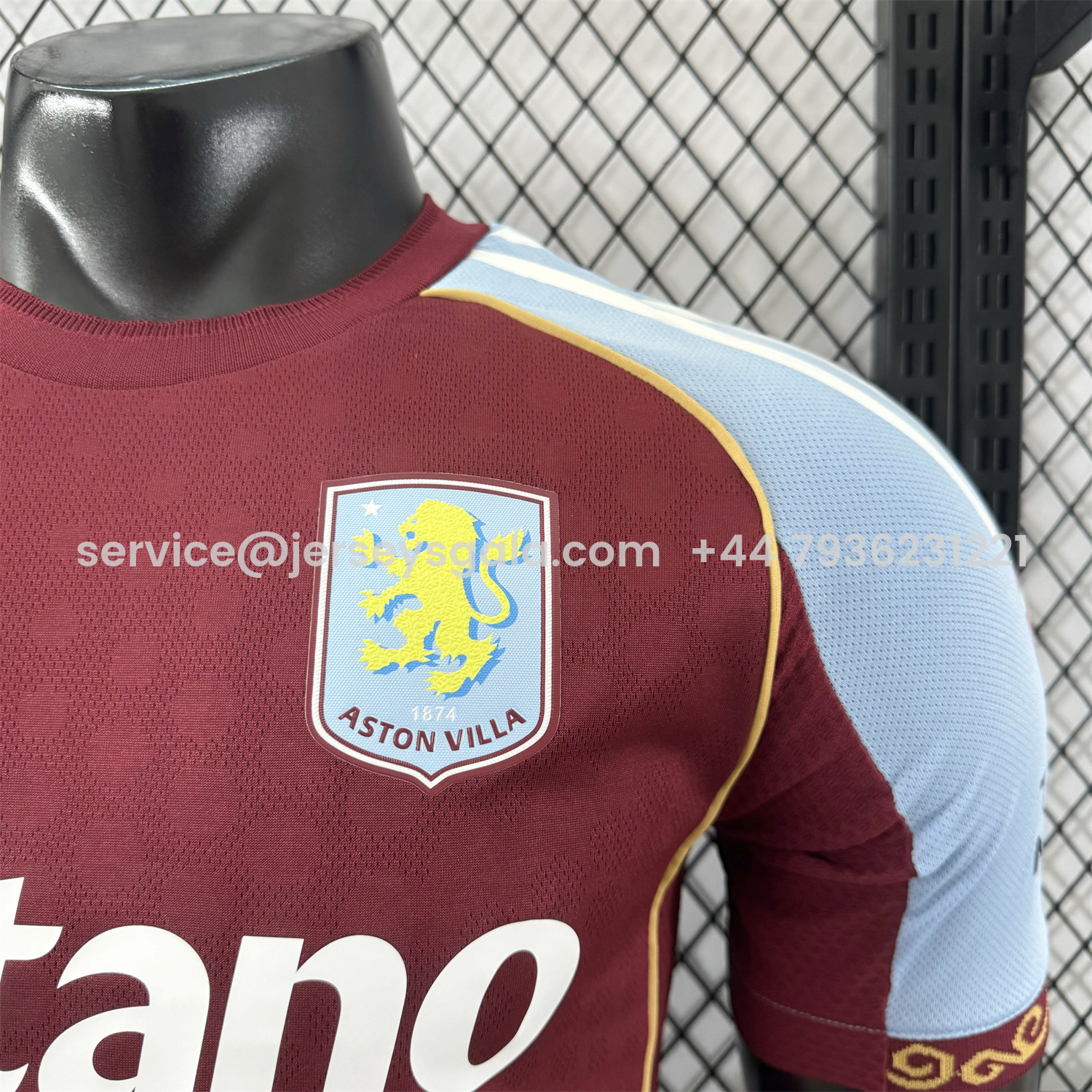 JerseysGala.com | Aston Villa 25-26 Home Jersey - Player Version -Customize Name, Number and Patch | Worldwide Shipping