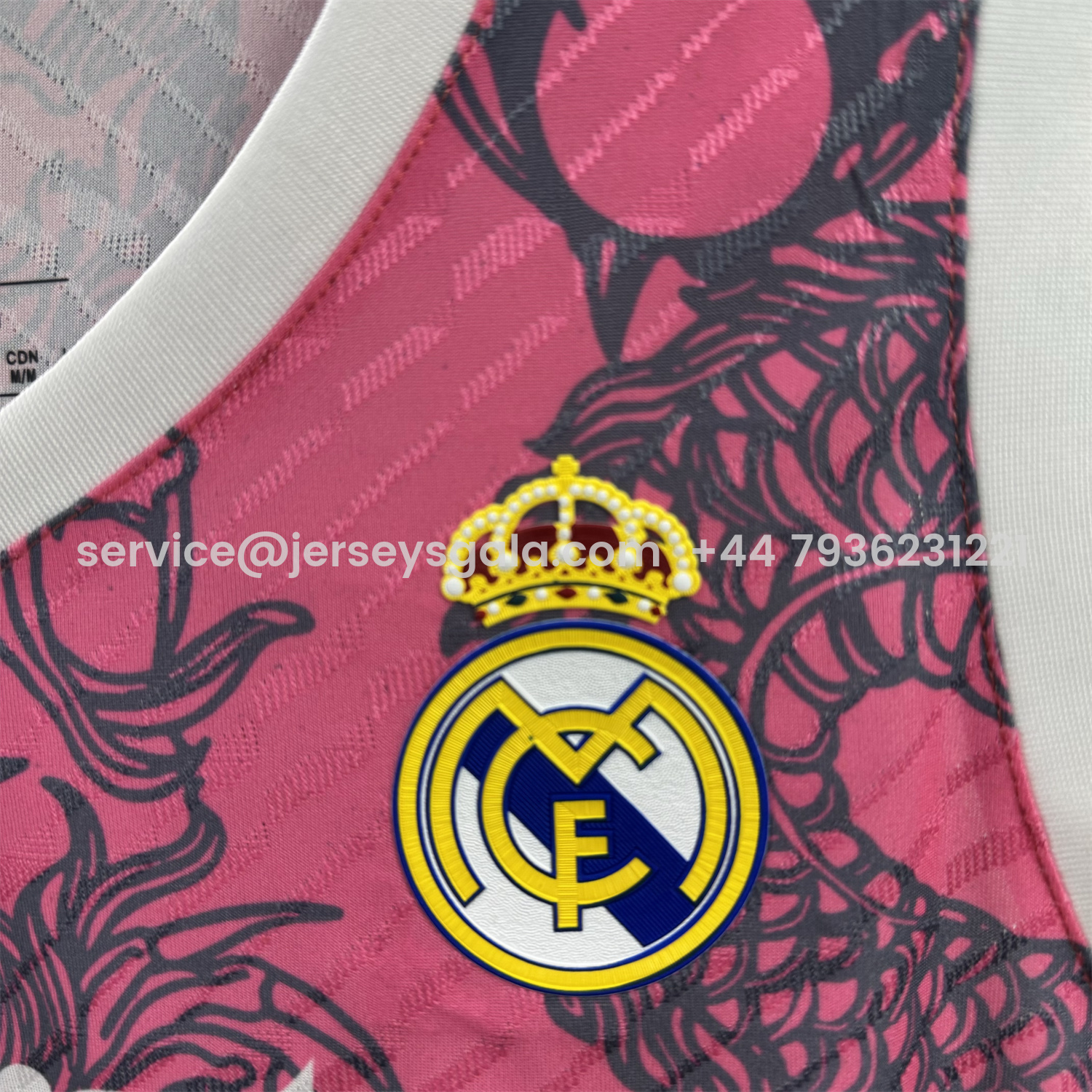 JerseysGala.com | Women's Real Madrid 25-26 Pink Dragon Yoga Vest -Customize Name, Number and Patch | Worldwide Shipping