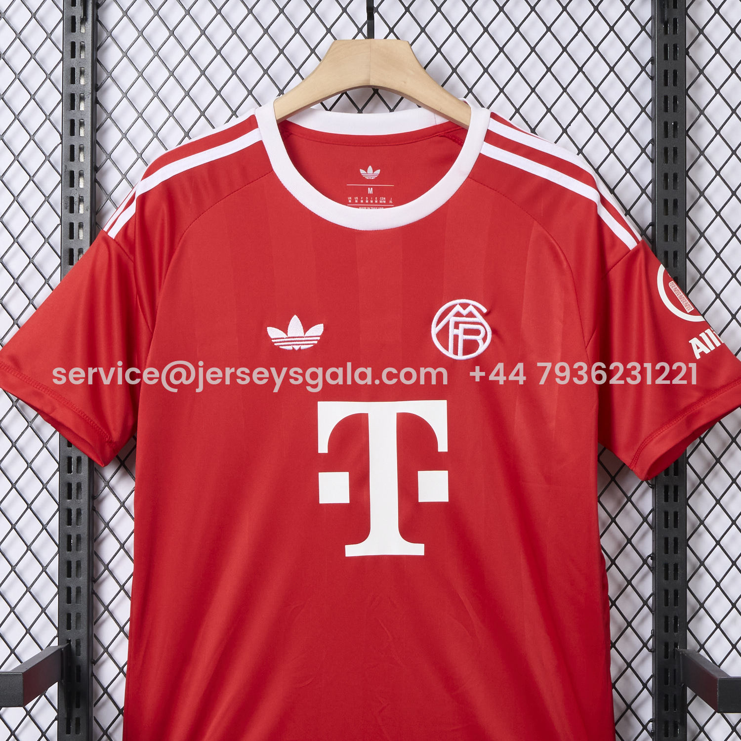 JerseysGala.com | Bayern Munich 25-26 Red Trefoil Goalkeeper Jersey - Fans Version -Customize Name, Number and Patch | Worldwide Shipping