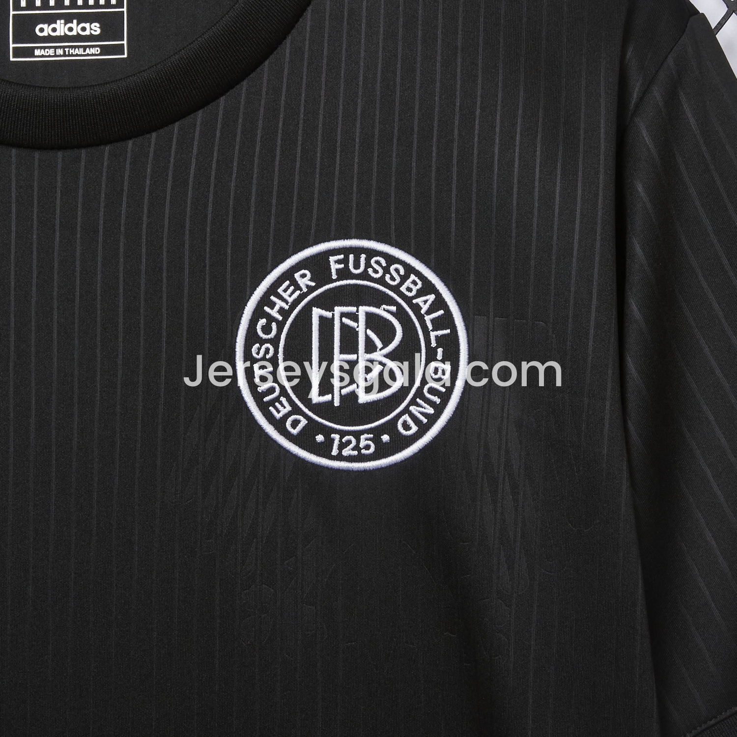 JerseysGala.com | Germany 2025 Black 125-Year Anniversary Commemorative Edition Jersey - Fans Version -Customize Name, Number and Patch | Worldwide Shipping